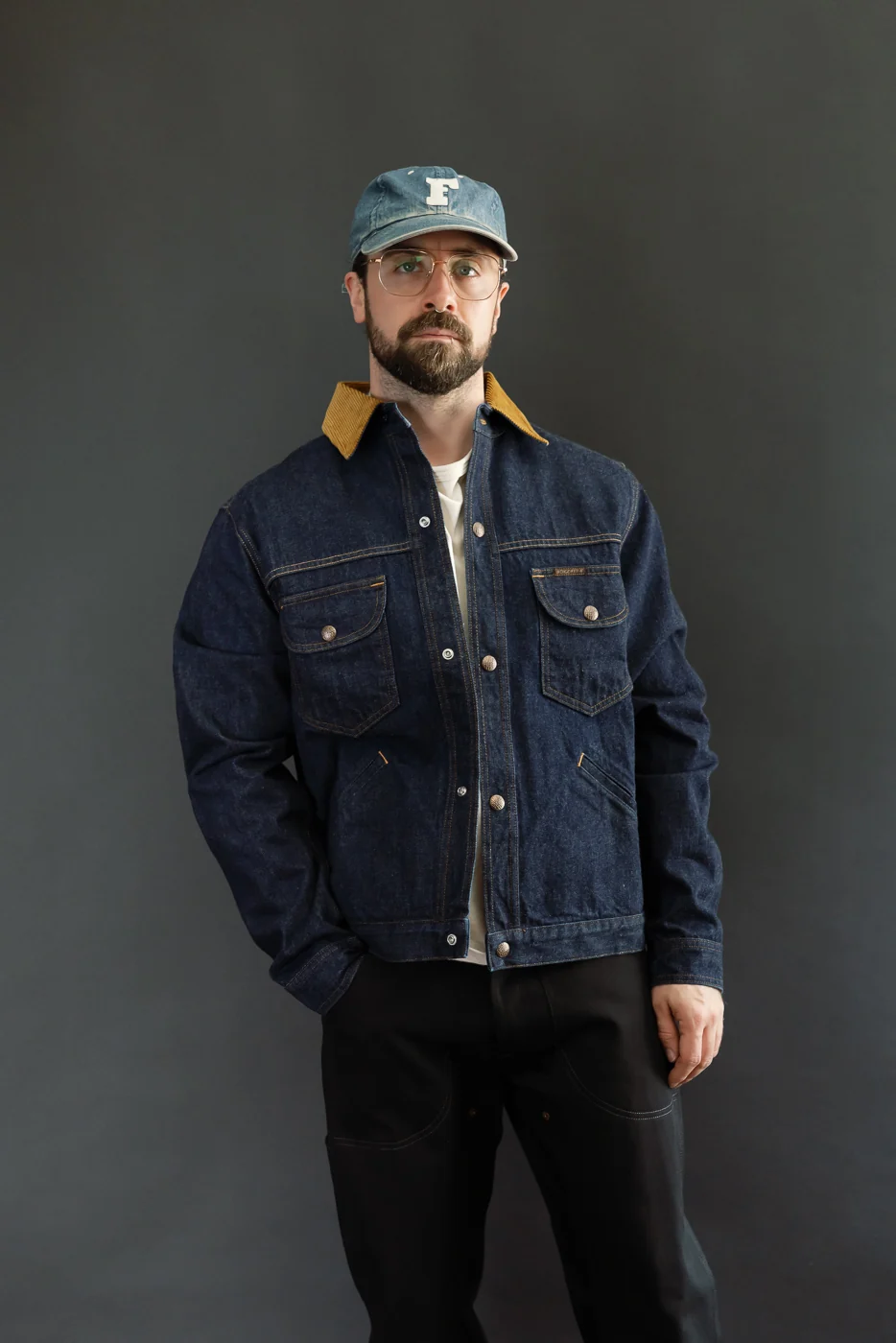 Fargo Quarter Vintage 70s Denim - Indigo, Cognac - Image 17
