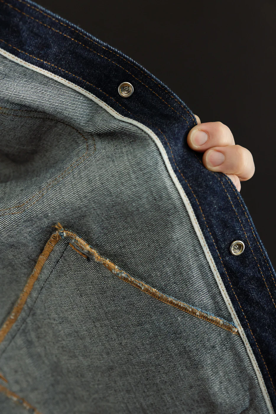 Fargo Quarter Vintage 70s Denim - Indigo, Cognac - Image 26