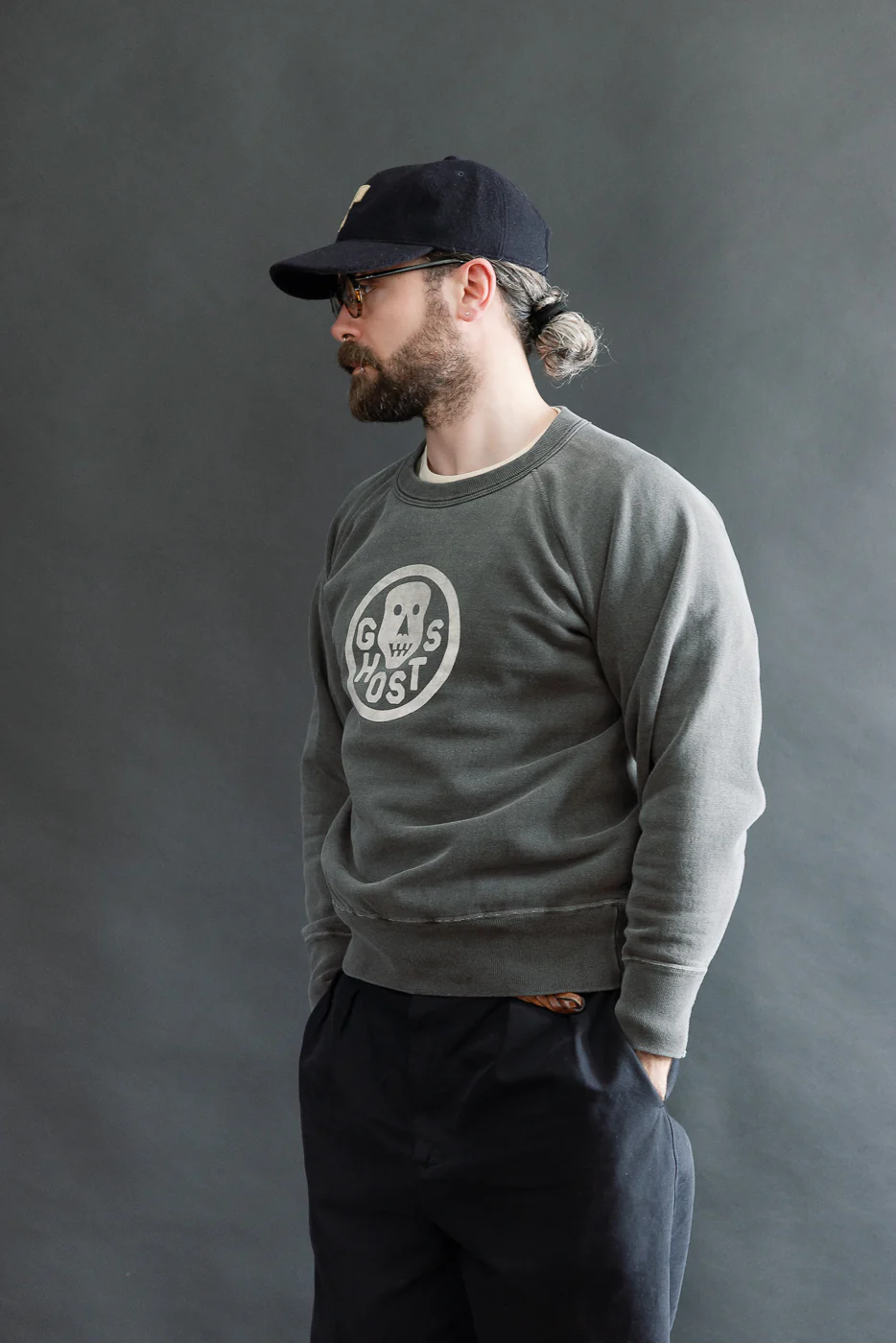 "Ghosts" Faded Print Sweatshirt - PD Sumikuro - Image 9
