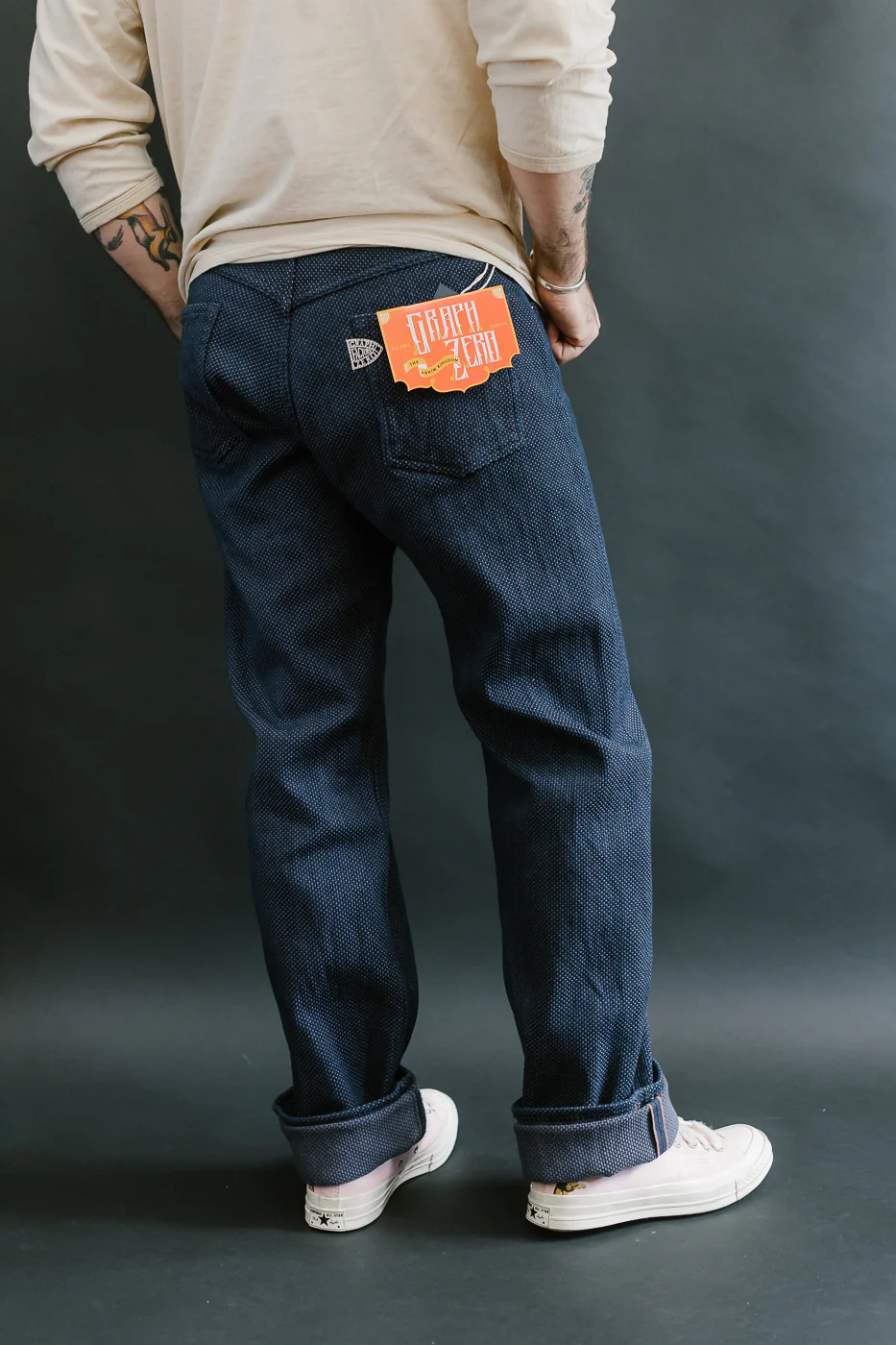 14.5oz Double-Yarn Sashiko Selvedge Jeans - Heritage Straight - Image 13