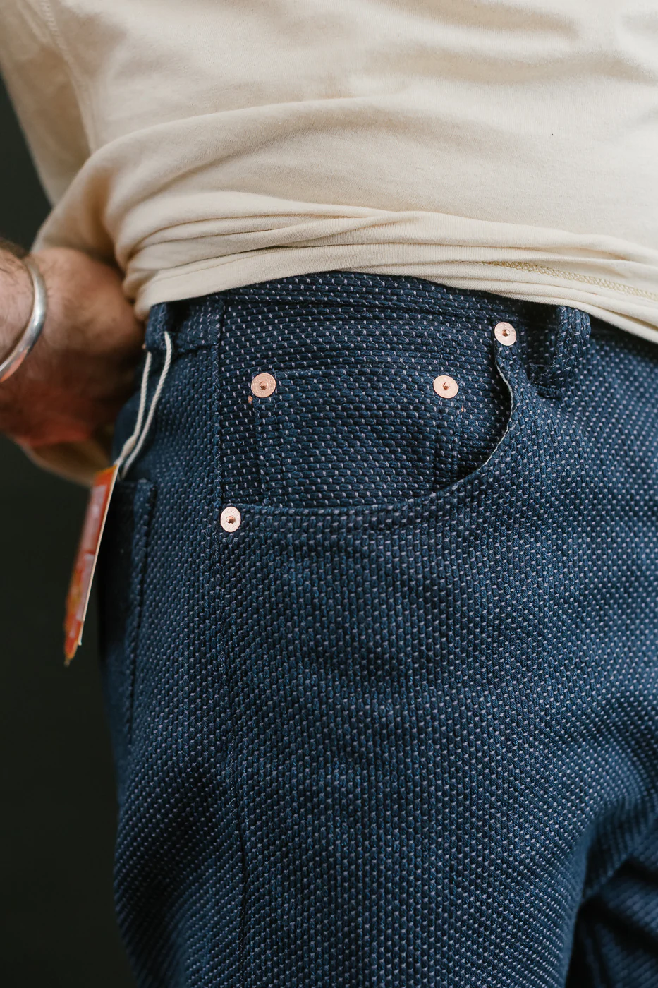 14.5oz Double-Yarn Sashiko Selvedge Jeans - Heritage Straight - Image 17