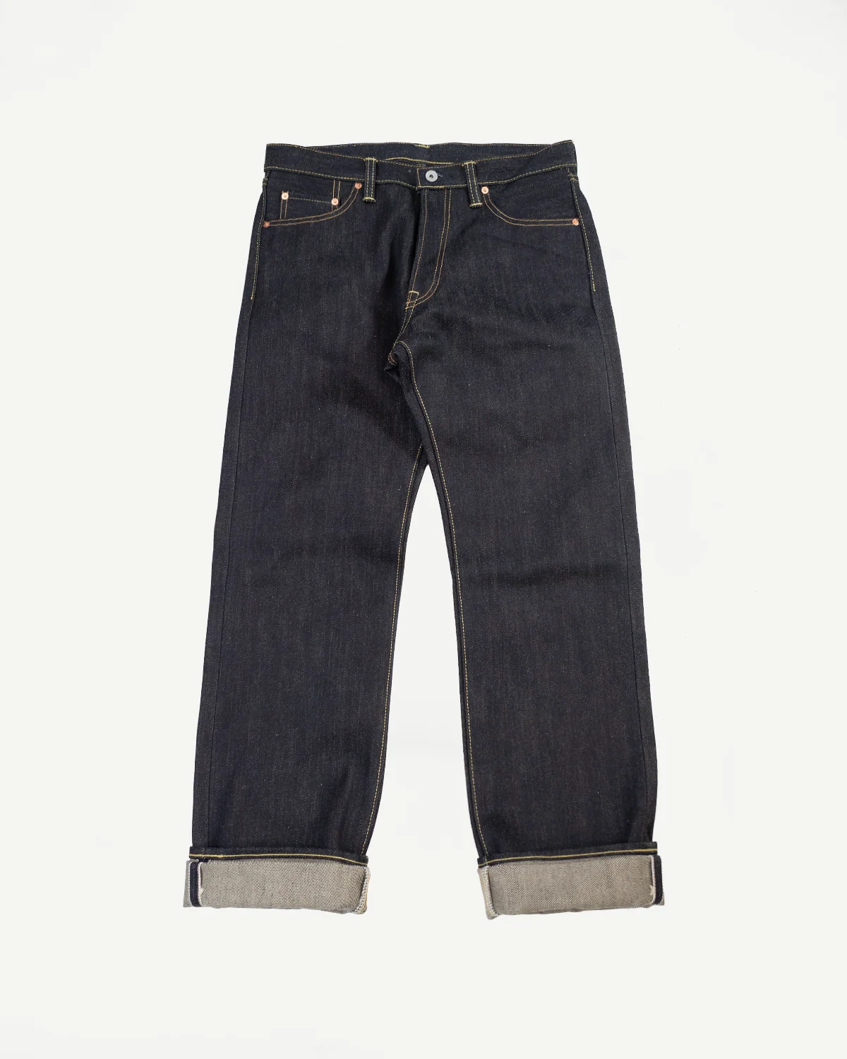 IH-634-XHS - 25oz Selvedge Denim Straight Cut Jeans - Indigo