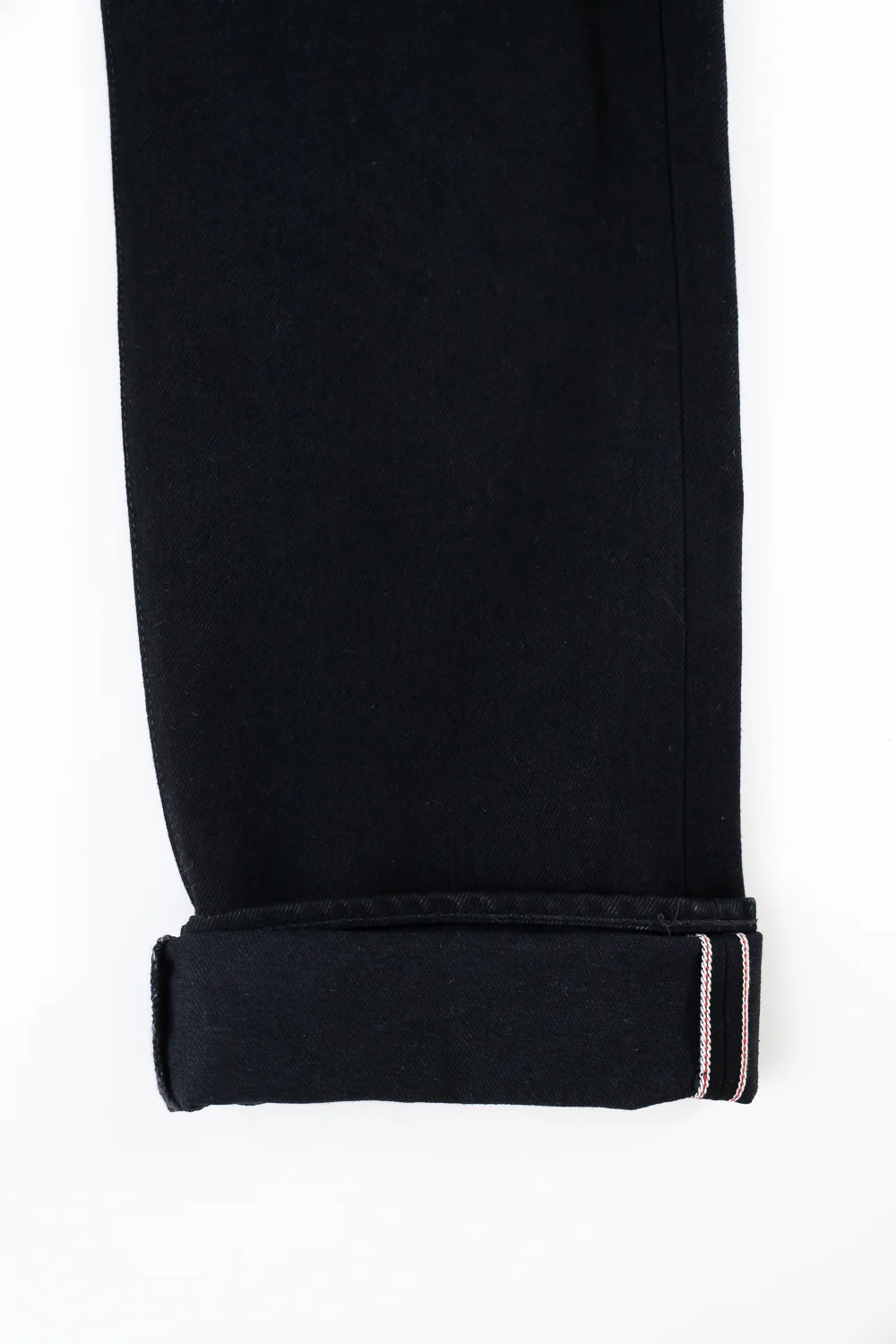 IH-666S-142bb - 14oz Selvedge Denim Slim Straight Cut Jeans - Black/Black - Image 5