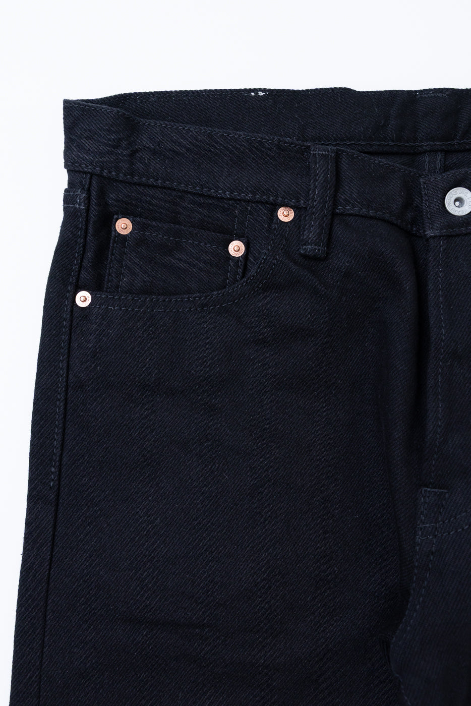 IH-666S-SBG - 21oz Selvedge Denim Slim Straight - Superblack (Fades to Grey) - Image 4