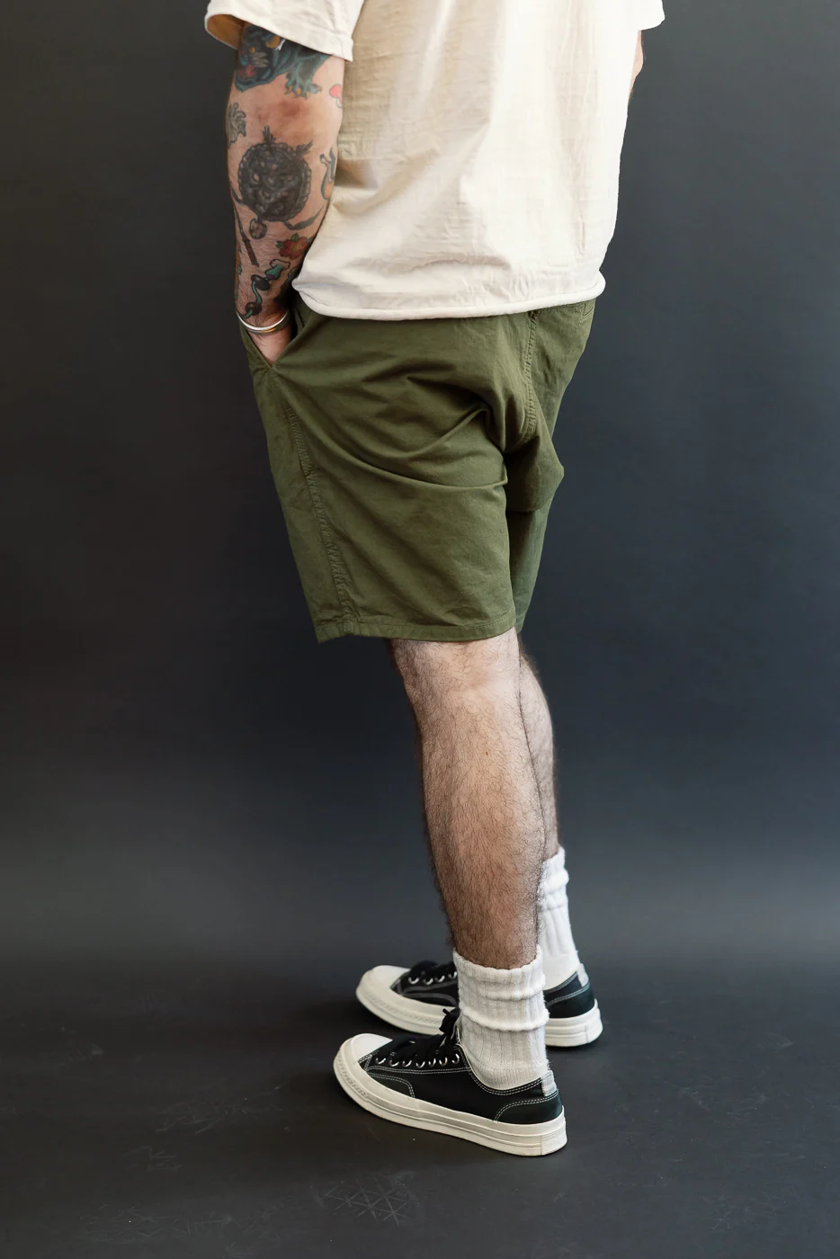 IH-729-OLV- Cotton Easy Shorts - Olive - Image 11