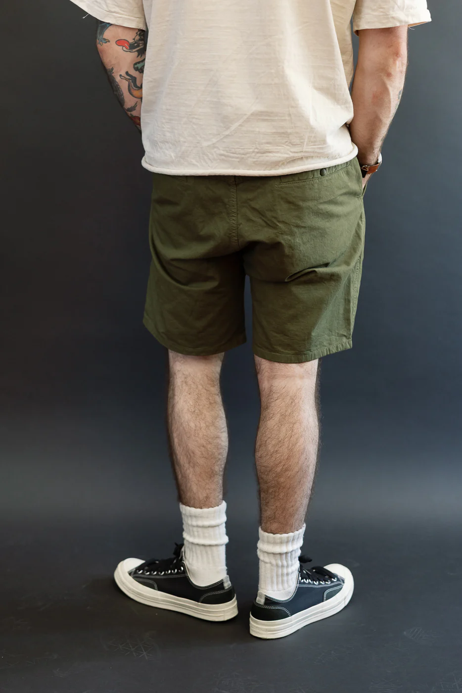 IH-729-OLV- Cotton Easy Shorts - Olive - Image 12