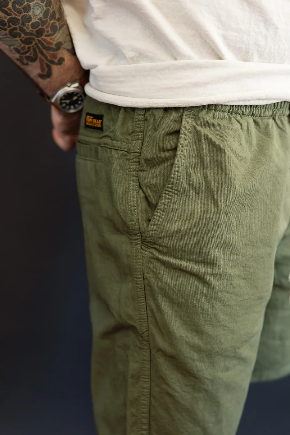 IH-729-OLV- Cotton Easy Shorts - Olive - Image 17