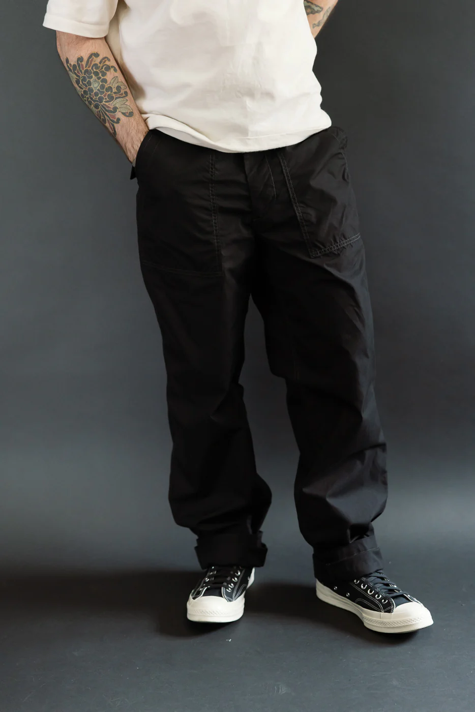 IH-745-BLK - 4oz Cotton/Nylon Baker Pants - Black - Image 10