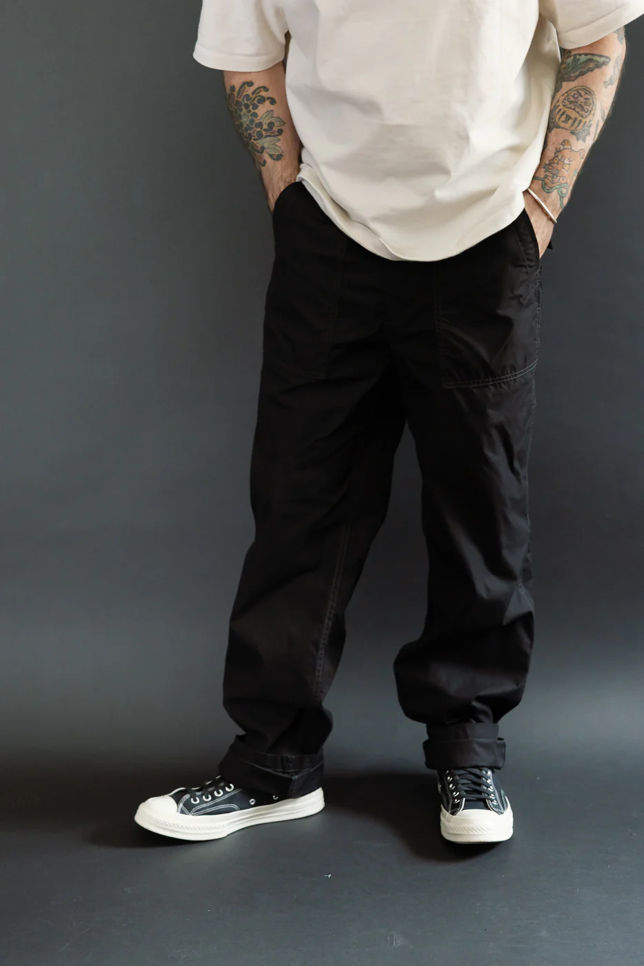 IH-745-BLK - 4oz Cotton/Nylon Baker Pants - Black - Image 14