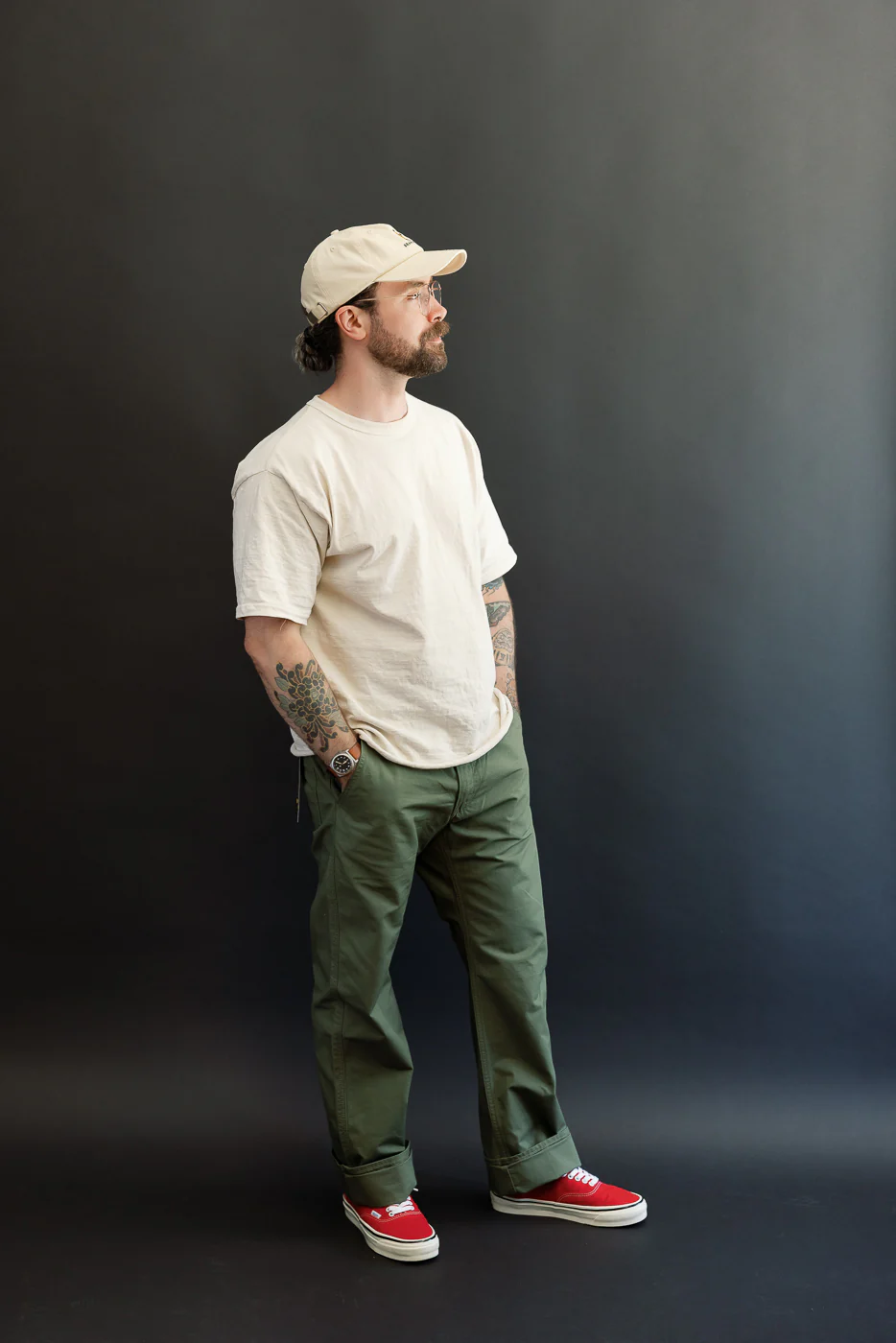 IH-746-GRN - 8oz Ripstop Wide Work Pants - Army Green - Image 8
