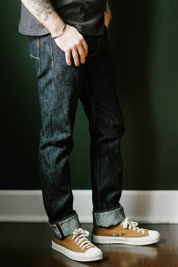 IH-777S-SLB - 16oz Slubby Selvedge Denim Slim Tapered Cut Jeans - Indigo - Image 18