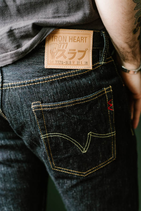 IH-777S-SLB - 16oz Slubby Selvedge Denim Slim Tapered Cut Jeans - Indigo - Image 24