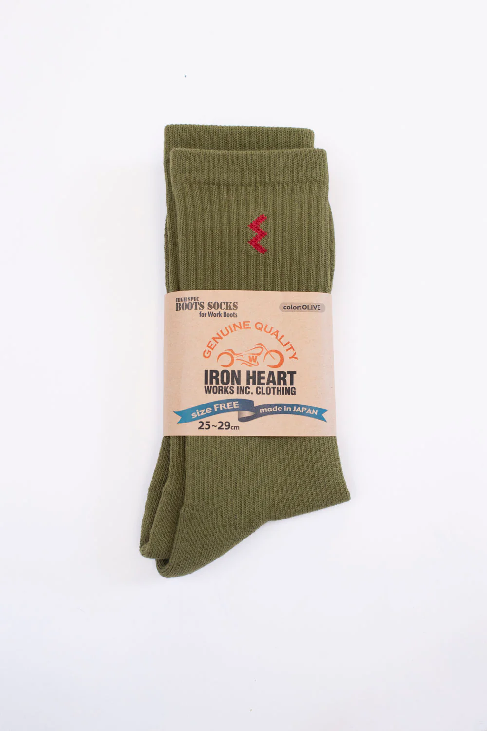 IHG-030-OLV - Iron Heart Work Boot Sock - Olive Green - Image 2