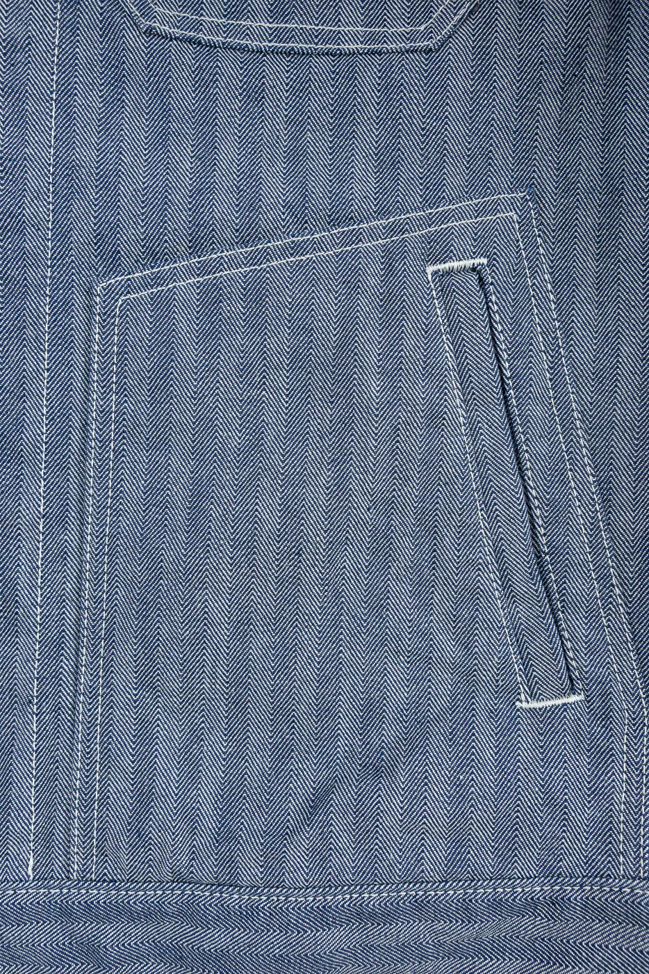 IHJ-146-IND - 10.5oz Herringbone Work Jacket - Indigo - Image 4