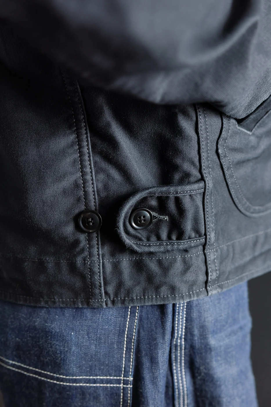 IHM-48-BLK - 12oz Whipcord Lightweight N1 Deck Jacket - Black - Image 27