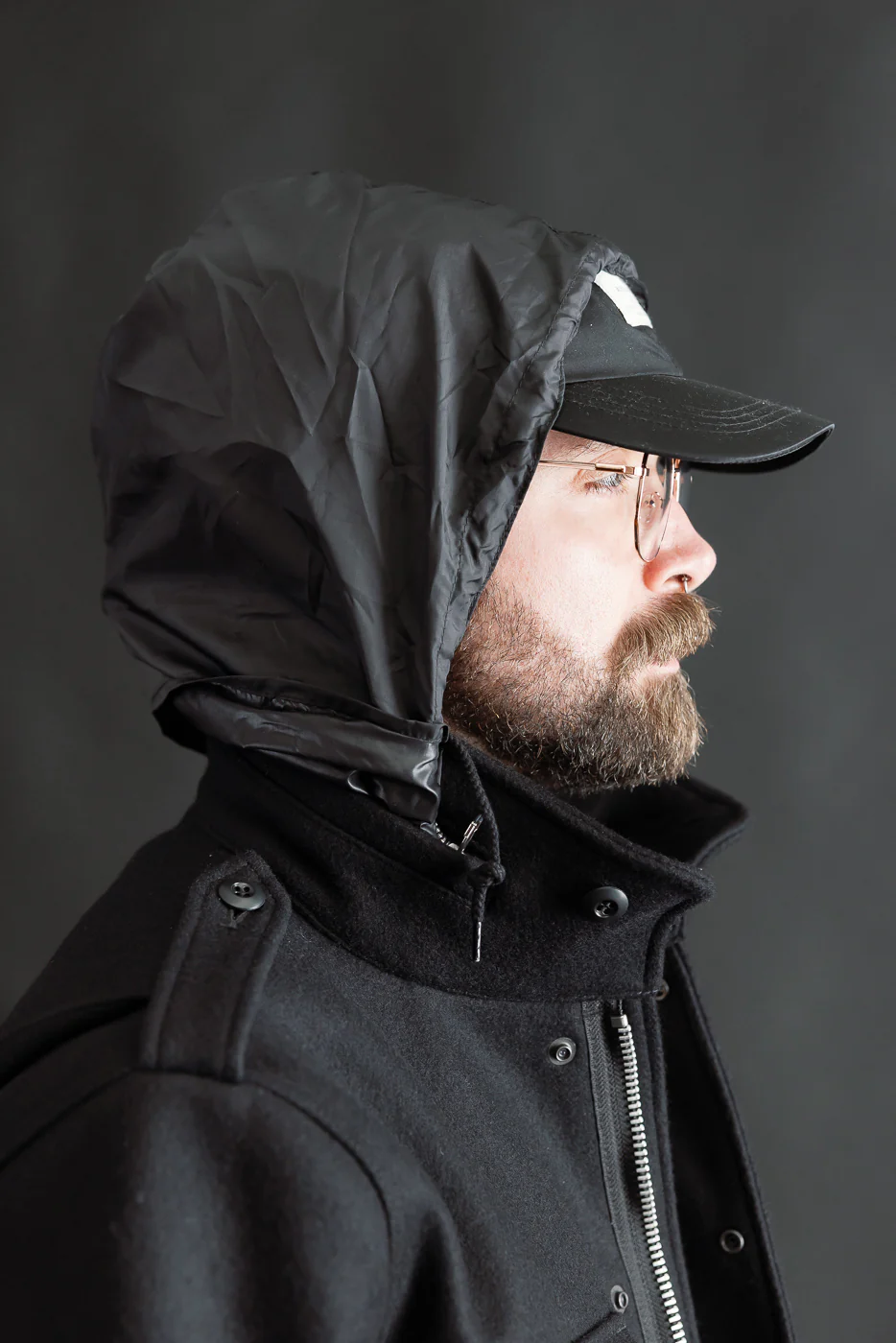 IHM-49-BLK - 21oz Melton Wool M65 Field Jacket - Black - Image 26