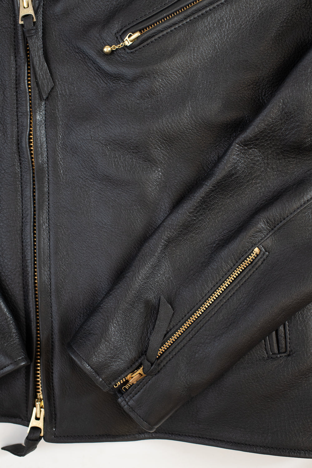 IHSB-PAC-BLK - Iron Heart X Simmons Bilt Deerskin Pacific Rider's Jacket - Black - Image 4