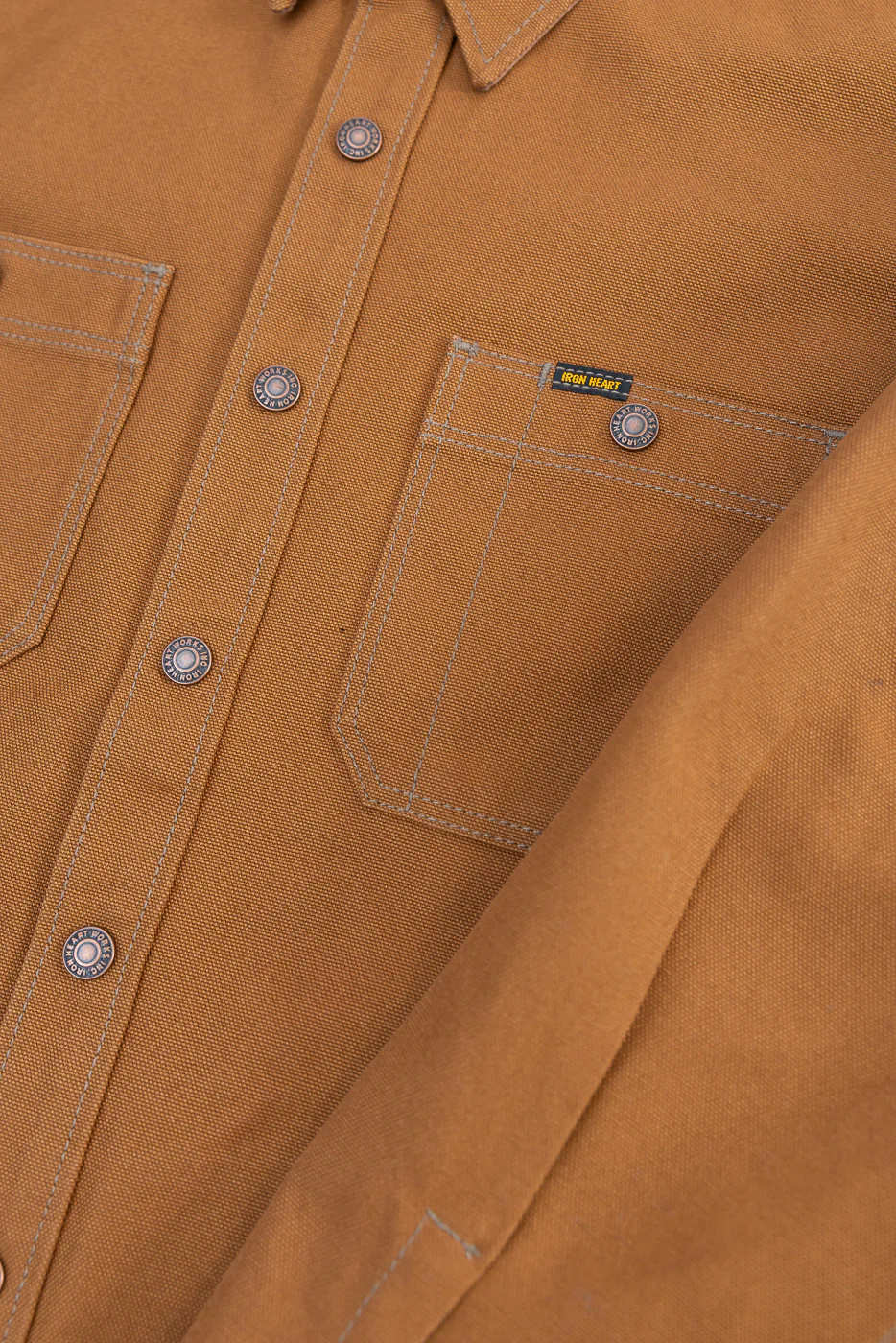 IHSH-189-BRN - 17oz Duck CPO Work Shirt "The Untucked" - Brown - Image 5