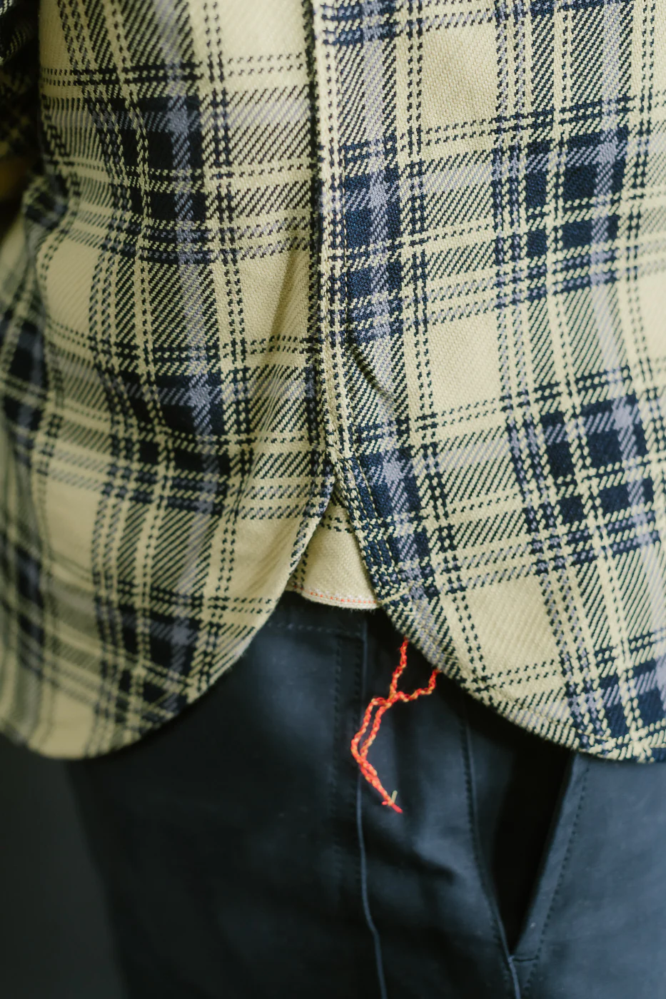 IHSH-412-YEL - 9oz Selvedge Indigo Check Flannel Work Shirt - Yellow - Image 22