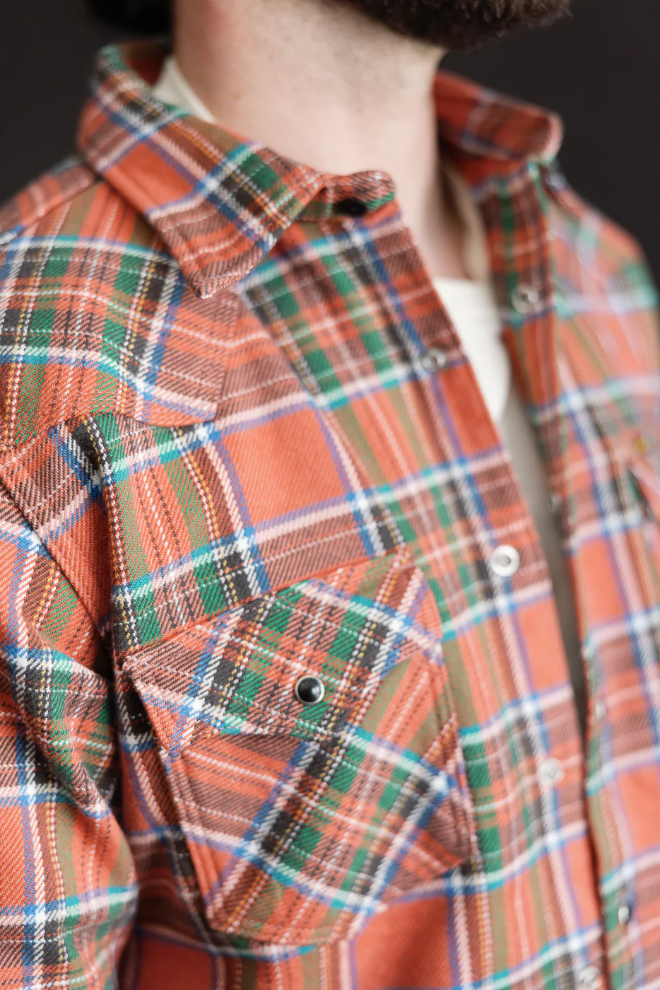 IHSH-436-RED - Ultra Heavy Flannel American Check Western Shirt - Red "The Watermelon Man" - Image 20