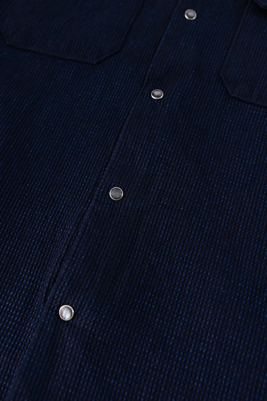 IHSH-445-IND - 10oz Dobby Cloth Short Sleeve Mechanic Shirt - Indigo - Image 5