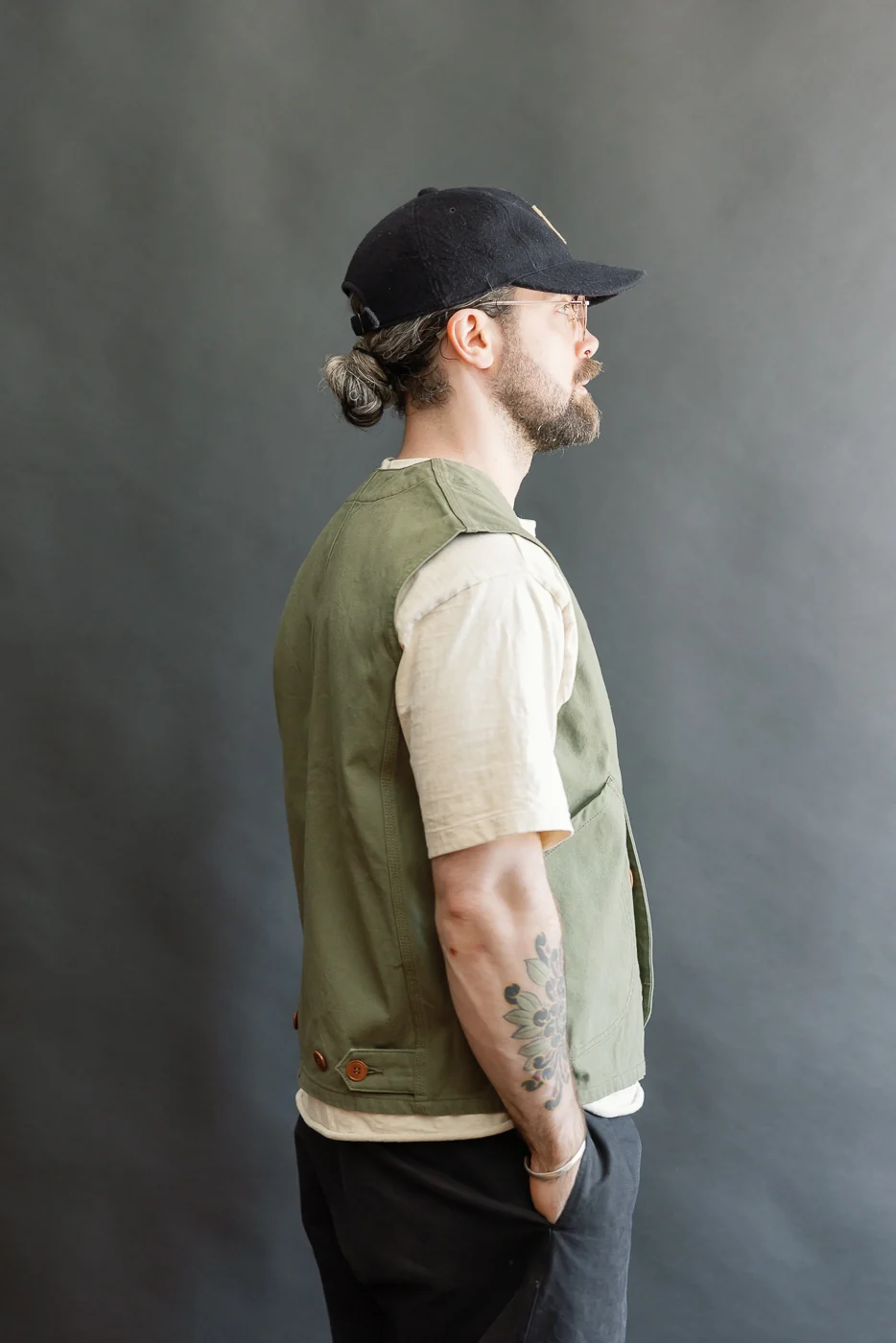 IHV-52-OLV - 12oz Duck Canvas Hunting Vest - Olive - Image 12