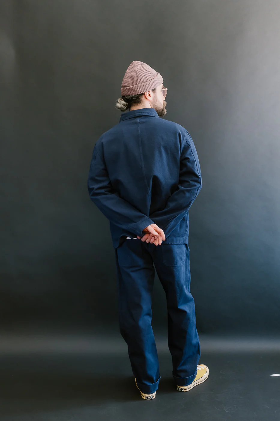 JKT05.66 - 11.2oz Organic Cotton Broken Twill Jacket - Ink Blue - Image 8