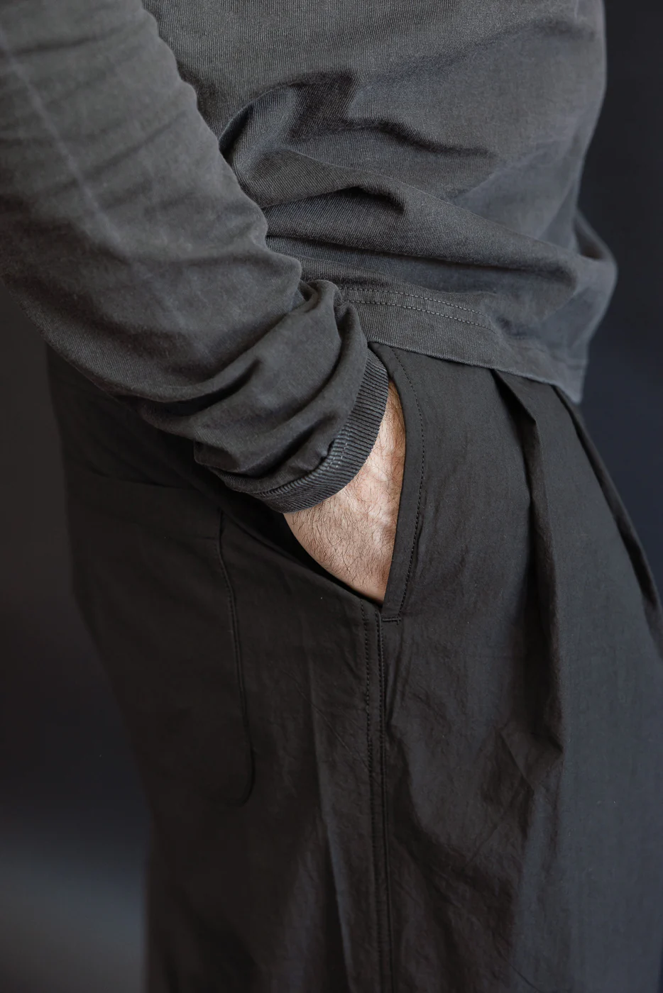 JM4543 - Tenpi Baggy Trouser - 07 Black - Image 19