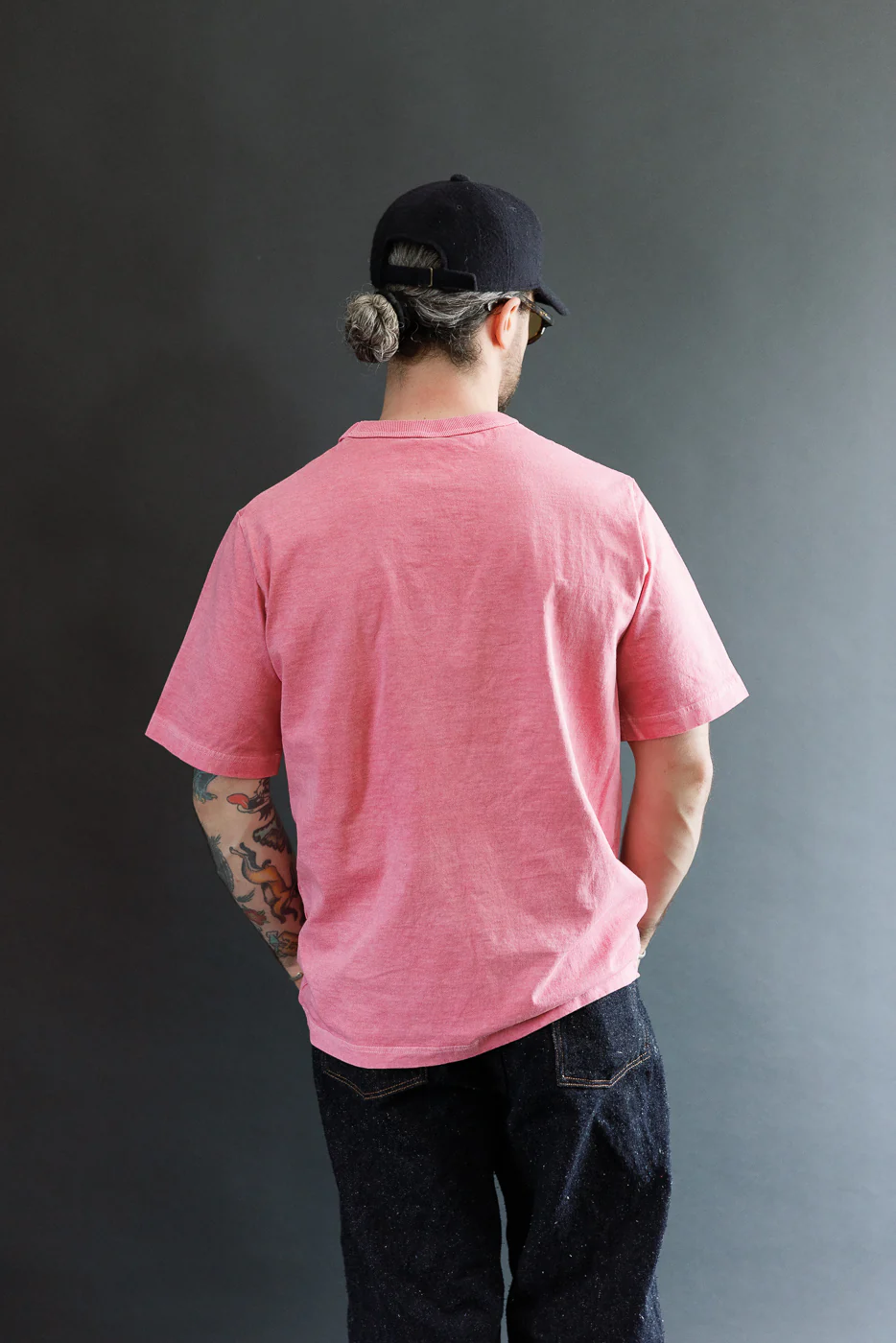 JM5533PD - Pigment-Dye Lead-Off T-Shirt - 468 Fade Rose - Image 10