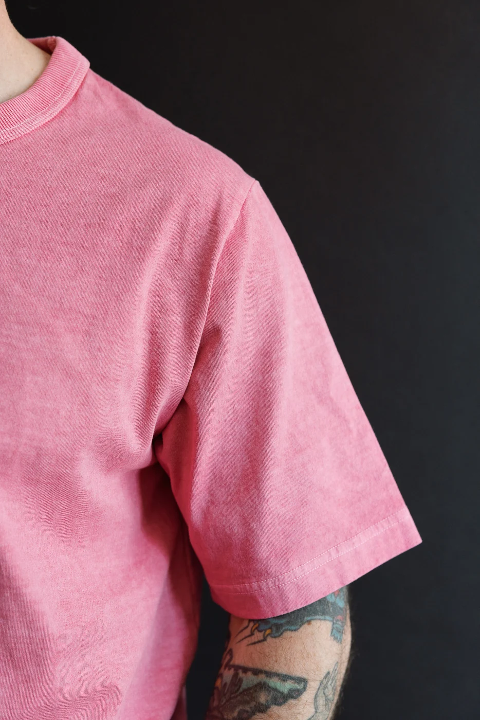 JM5533PD - Pigment-Dye Lead-Off T-Shirt - 468 Fade Rose - Image 15