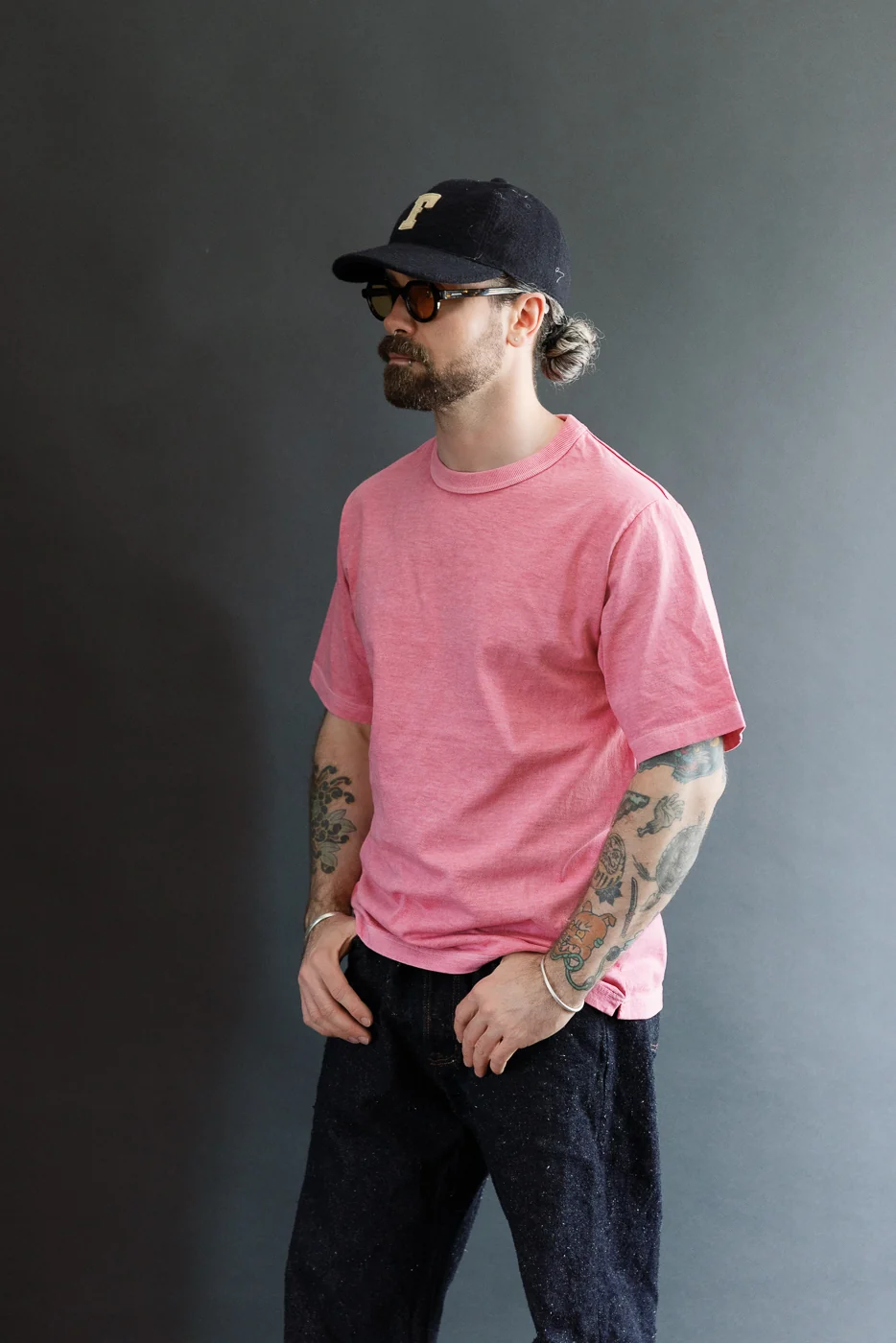 JM5533PD - Pigment-Dye Lead-Off T-Shirt - 468 Fade Rose - Image 8