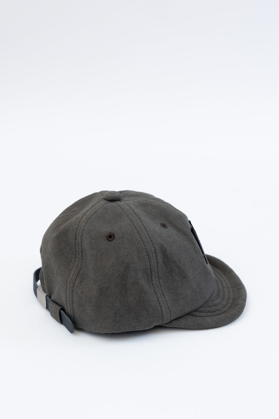 JM6510 - Canvas BB Cap "M" - 419 Dark Moss gray - Image 4