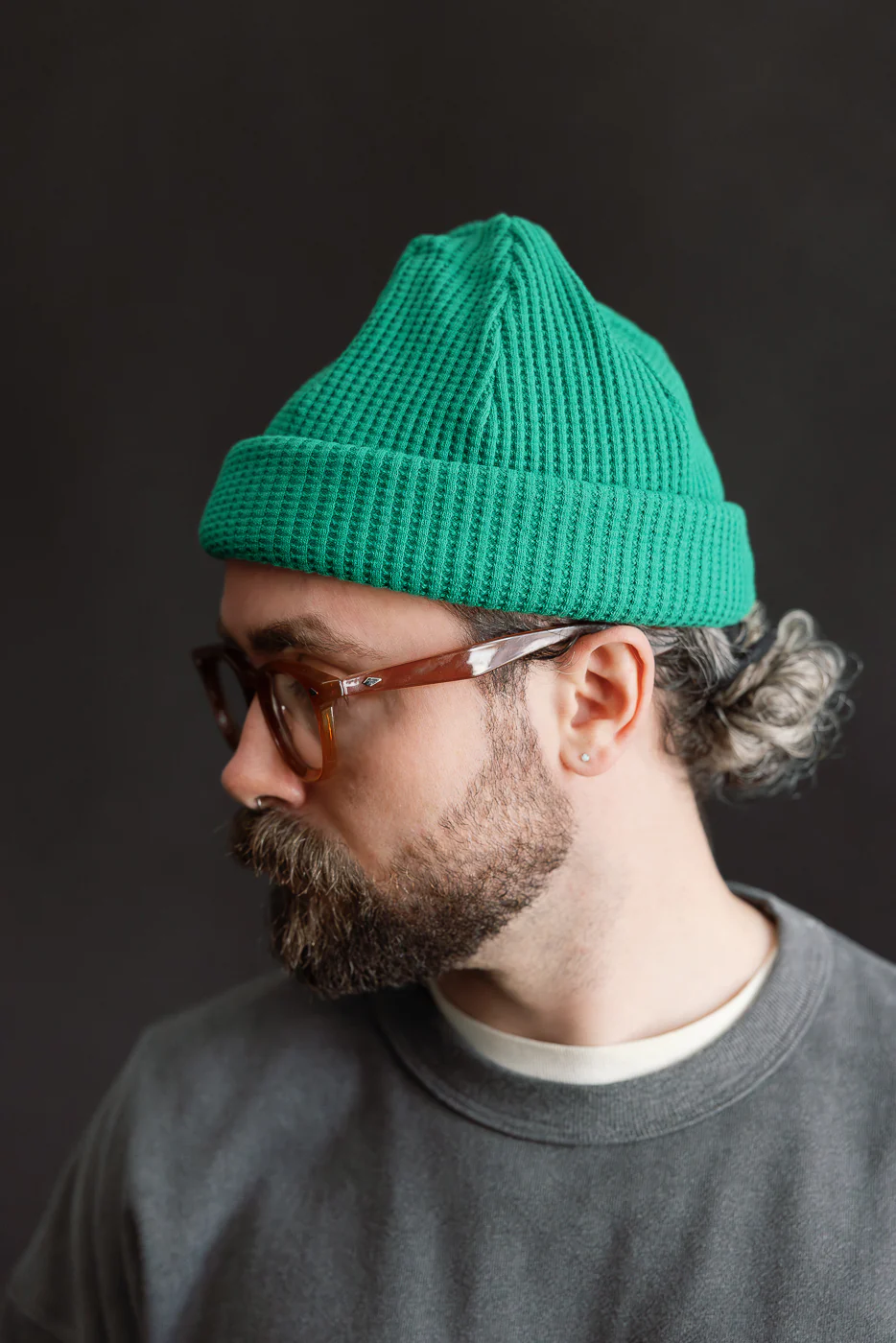 JM6605 - Waffle Knit Cap - 402 True Green - Image 6
