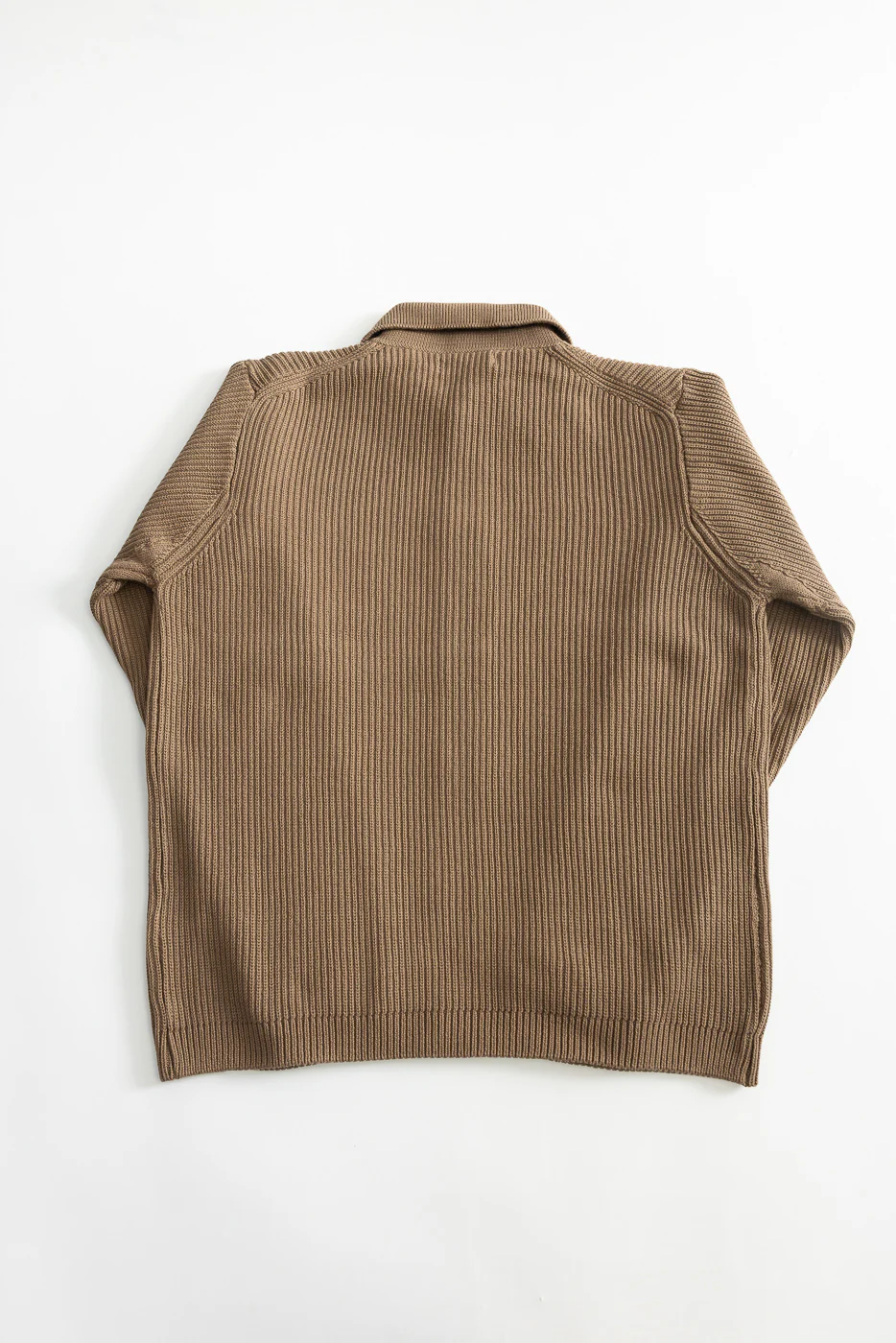 KNITSHIRT05.06 - Ribbed Cotton Long Sleeve Shirt - Grain - Image 5