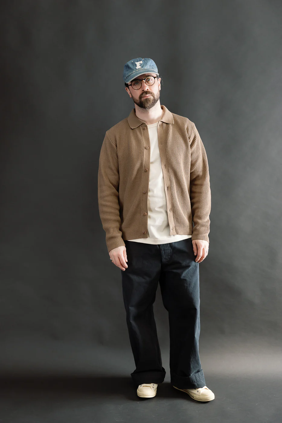 KNITSHIRT05.06 - Ribbed Cotton Long Sleeve Shirt - Grain - Image 6
