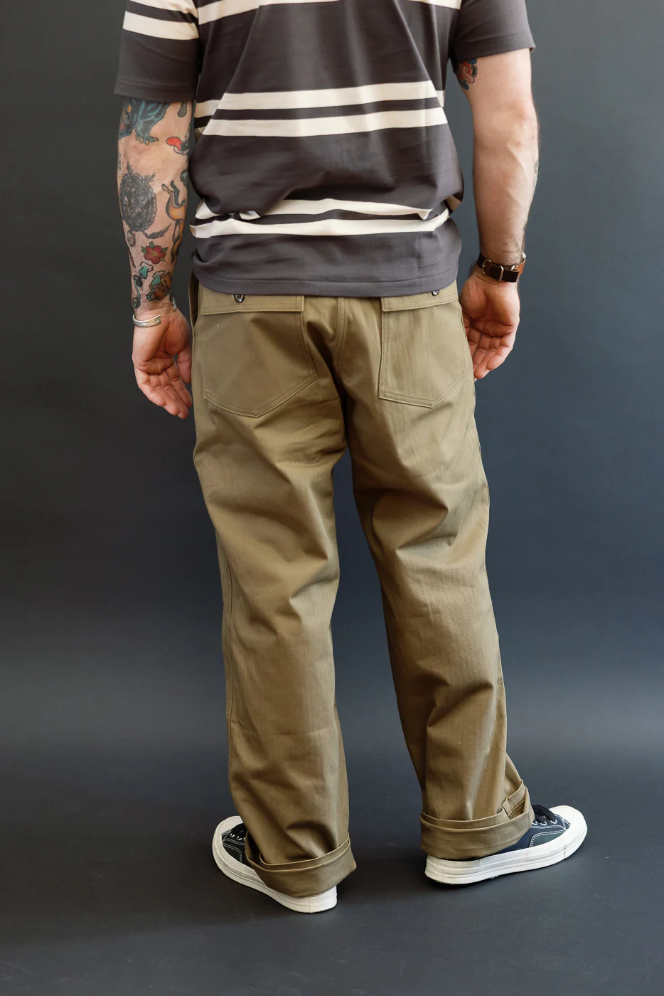 Lot 1086 - HBT Military Pants - OD Green - Image 15