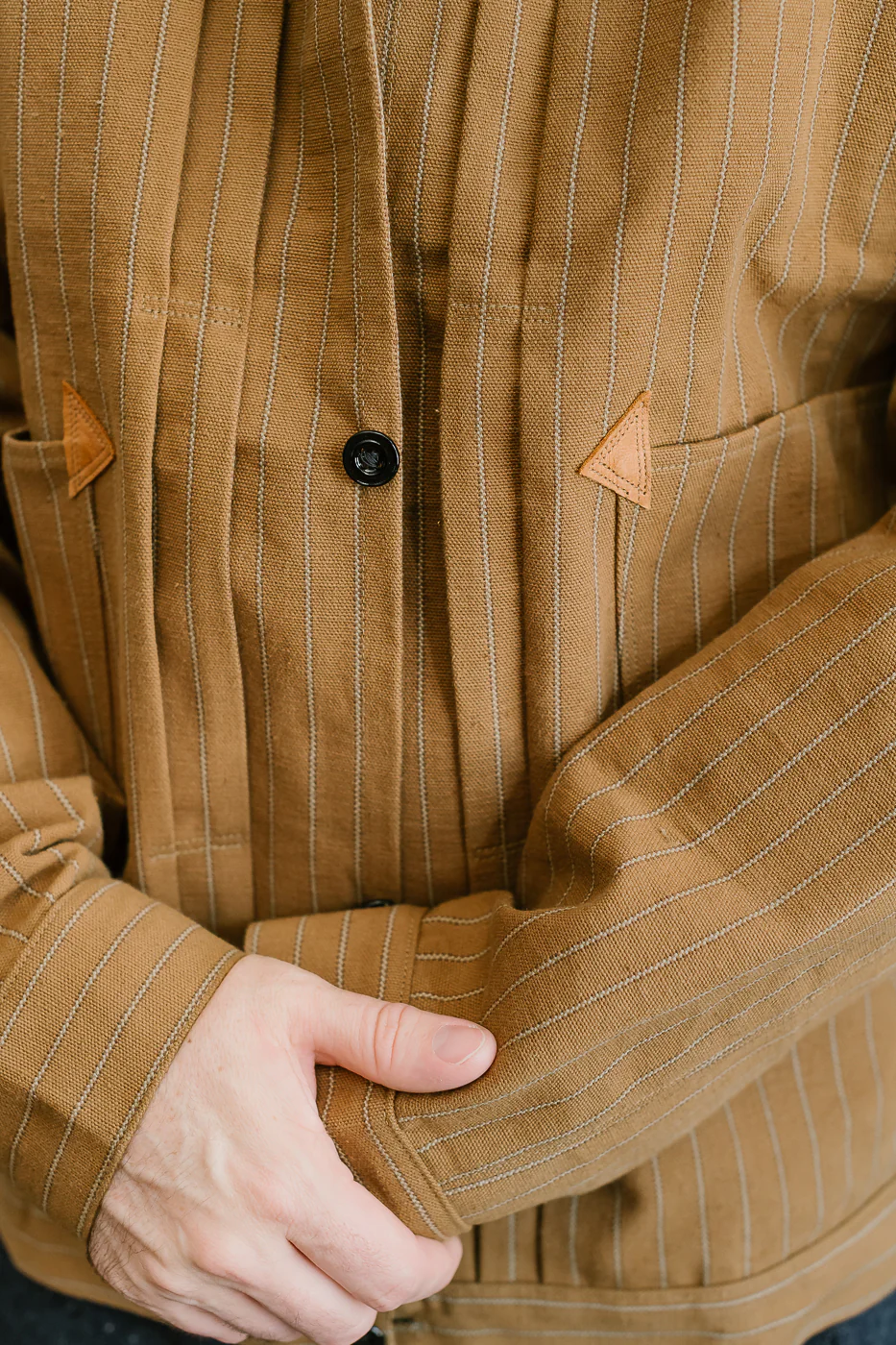 Lot 2214 - 1880 Greenbaum Heavy Leatherbound Brows Jacket  - Duck Stripe - Image 20
