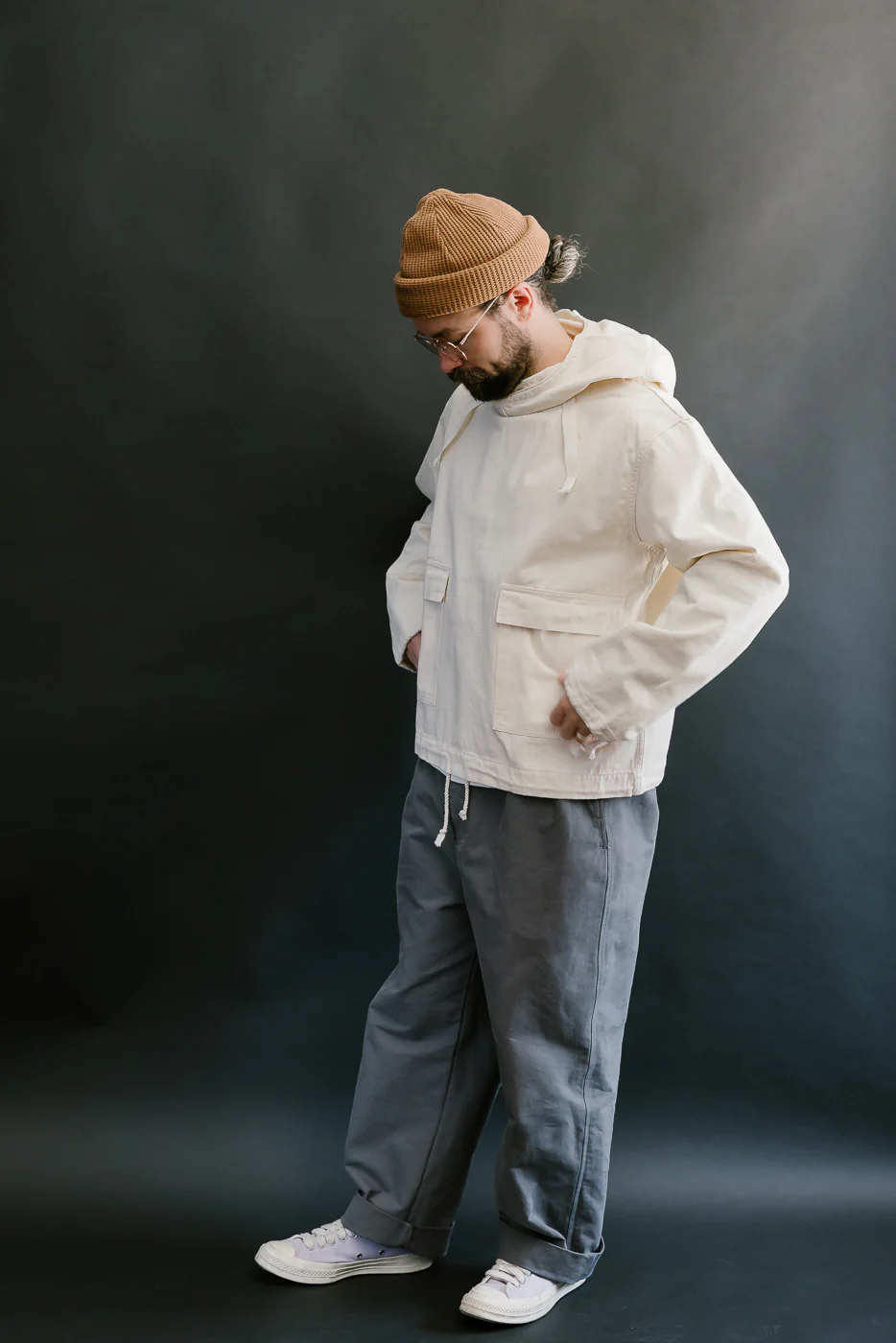 Lot 2225 - 1940's WWII Gunner Deck Smock  - Ecru - Image 8
