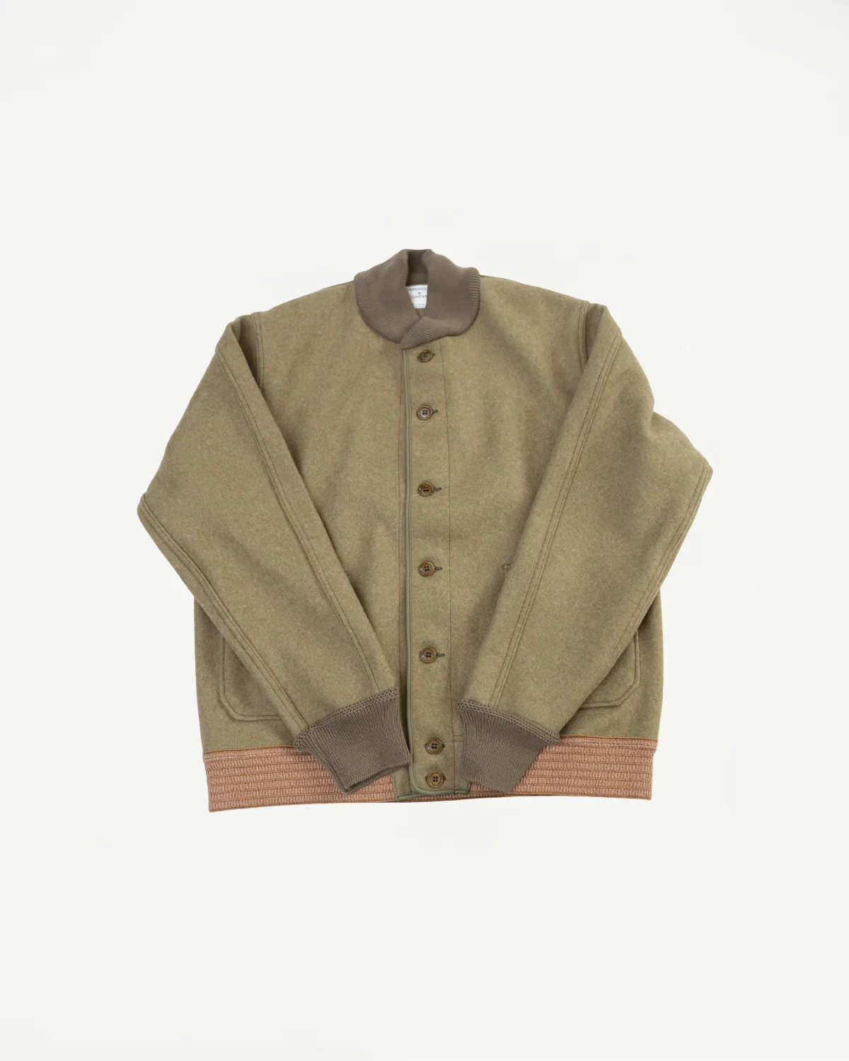 Lot 2233 - A-1 Style Melton Wool Jacket  - OD Green