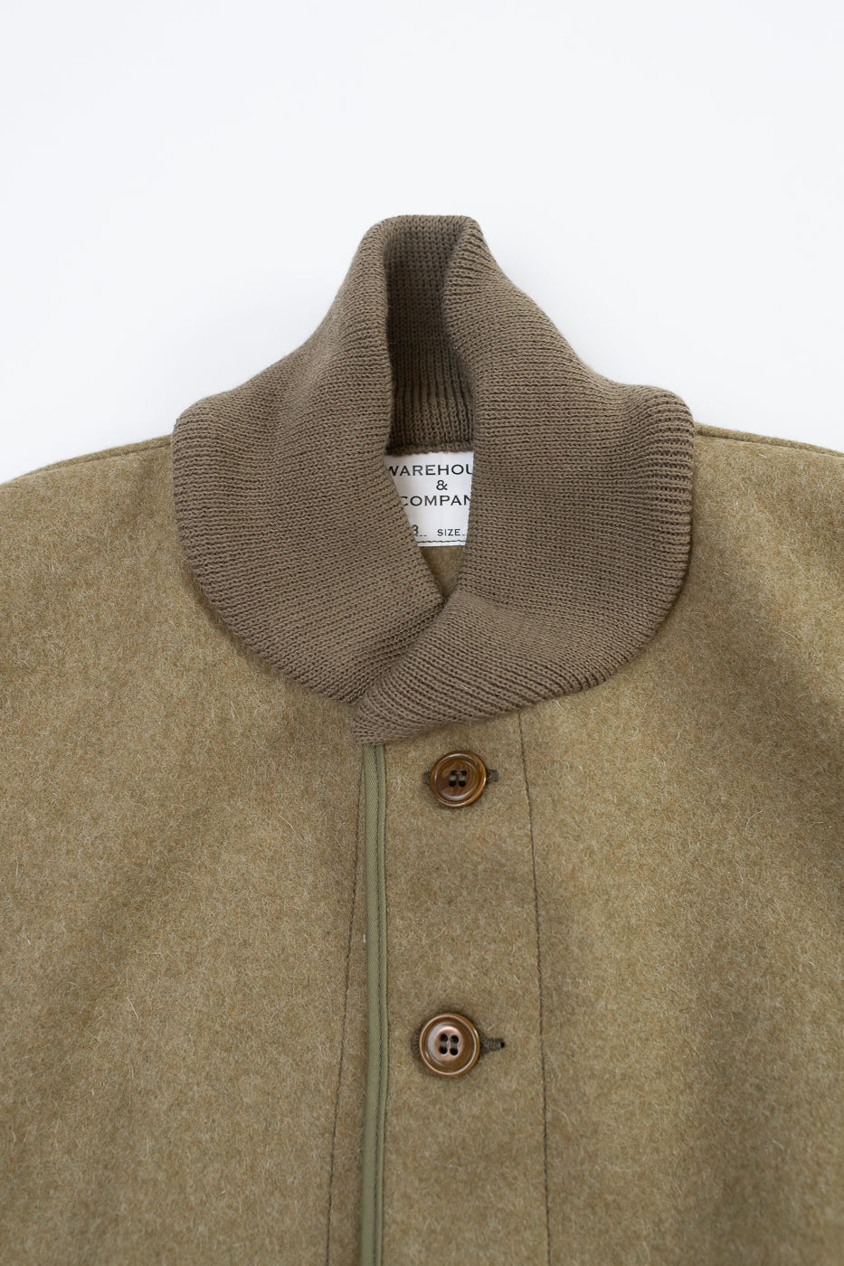 Lot 2233 - A-1 Style Melton Wool Jacket  - OD Green - Image 2