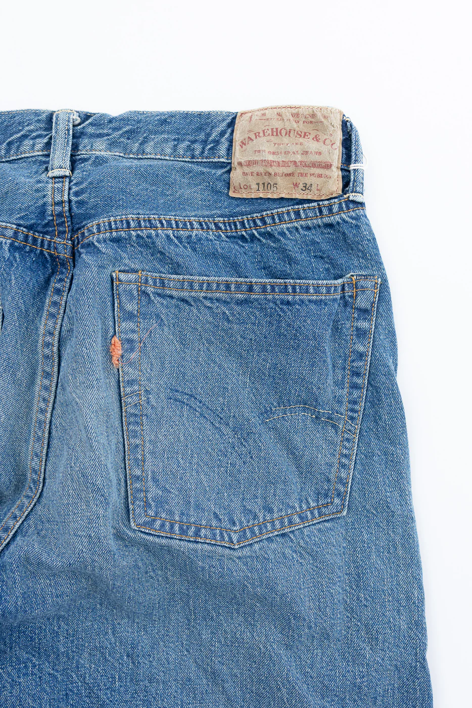 Lot 2nd-Hand 1105 - 12oz Used Washed Indigo Denim - Tapered Fit - Image 3