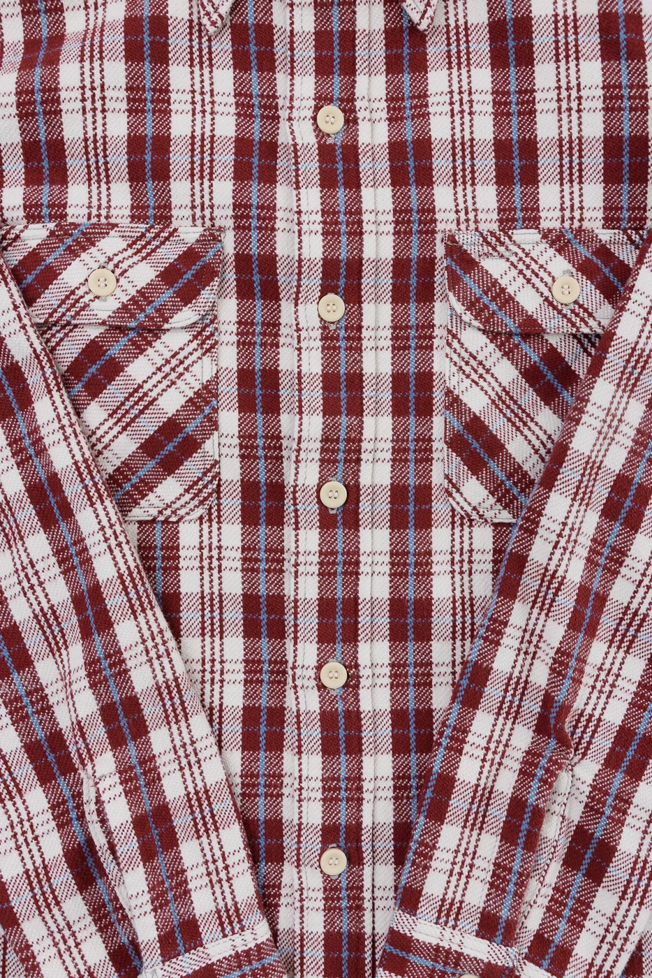 Lot 3104 - Flannel Shirt E Pattern - Maroon O/W - Image 3