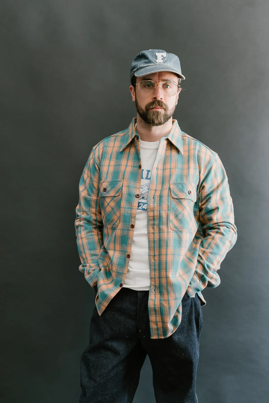 Lot JG-06-2 - The Ancient Flannel (rounded pockets) - Salmon - Image 15