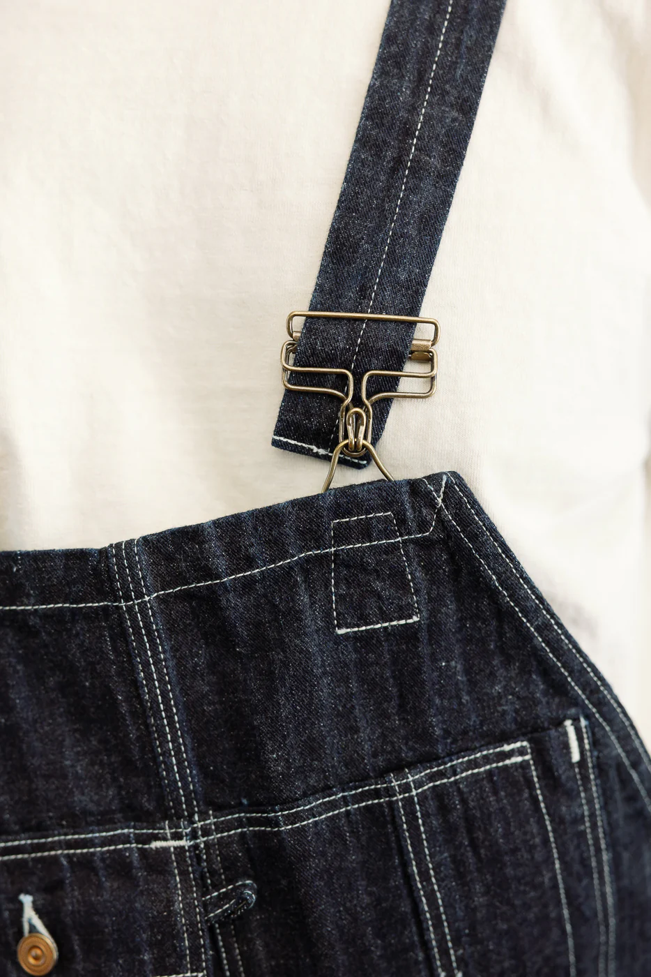 Lot JG-41 - Reinforced Striped Denim Overall - Indigo - Image 22