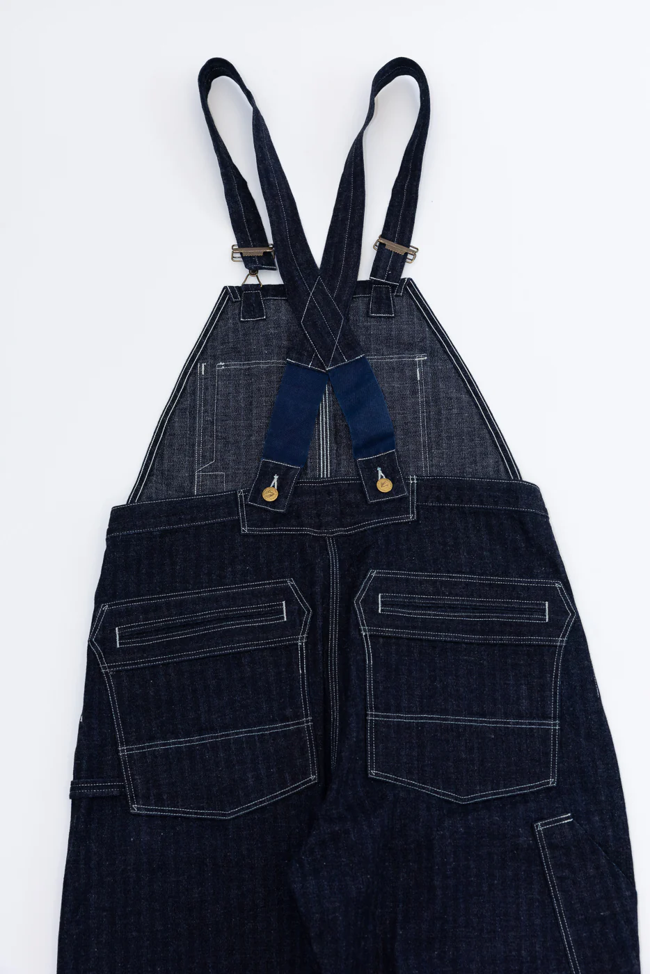Lot JG-41 - Reinforced Striped Denim Overall - Indigo - Image 7