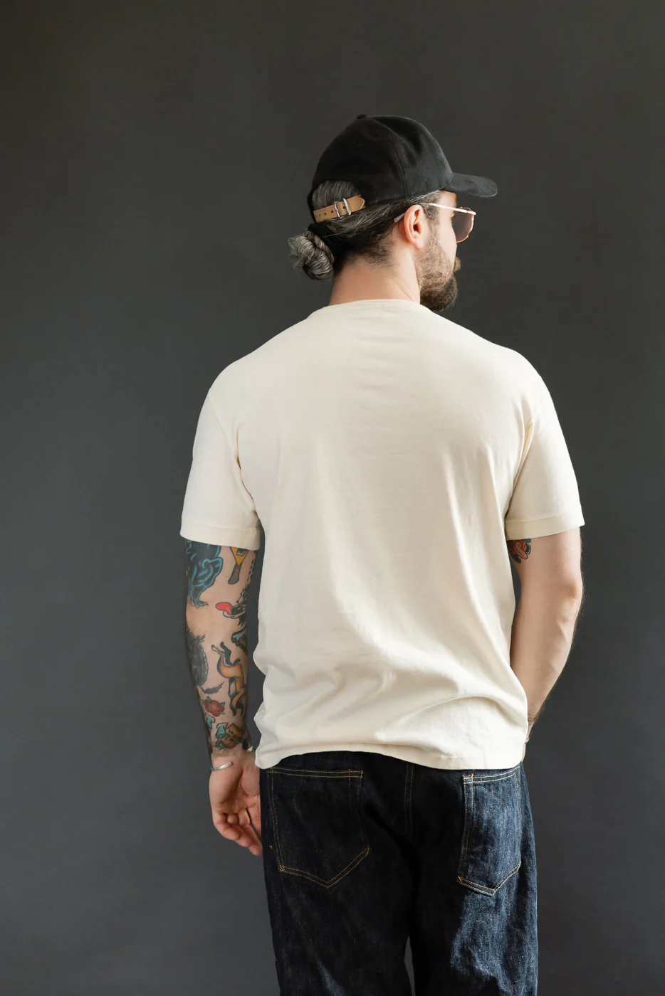 LRH1042 - Loopwheeled Classic Henley - Classic Ivory - Image 11