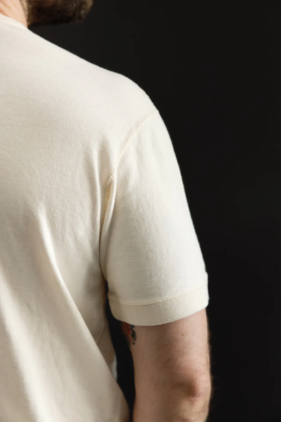 LRH1042 - Loopwheeled Classic Henley - Classic Ivory - Image 19