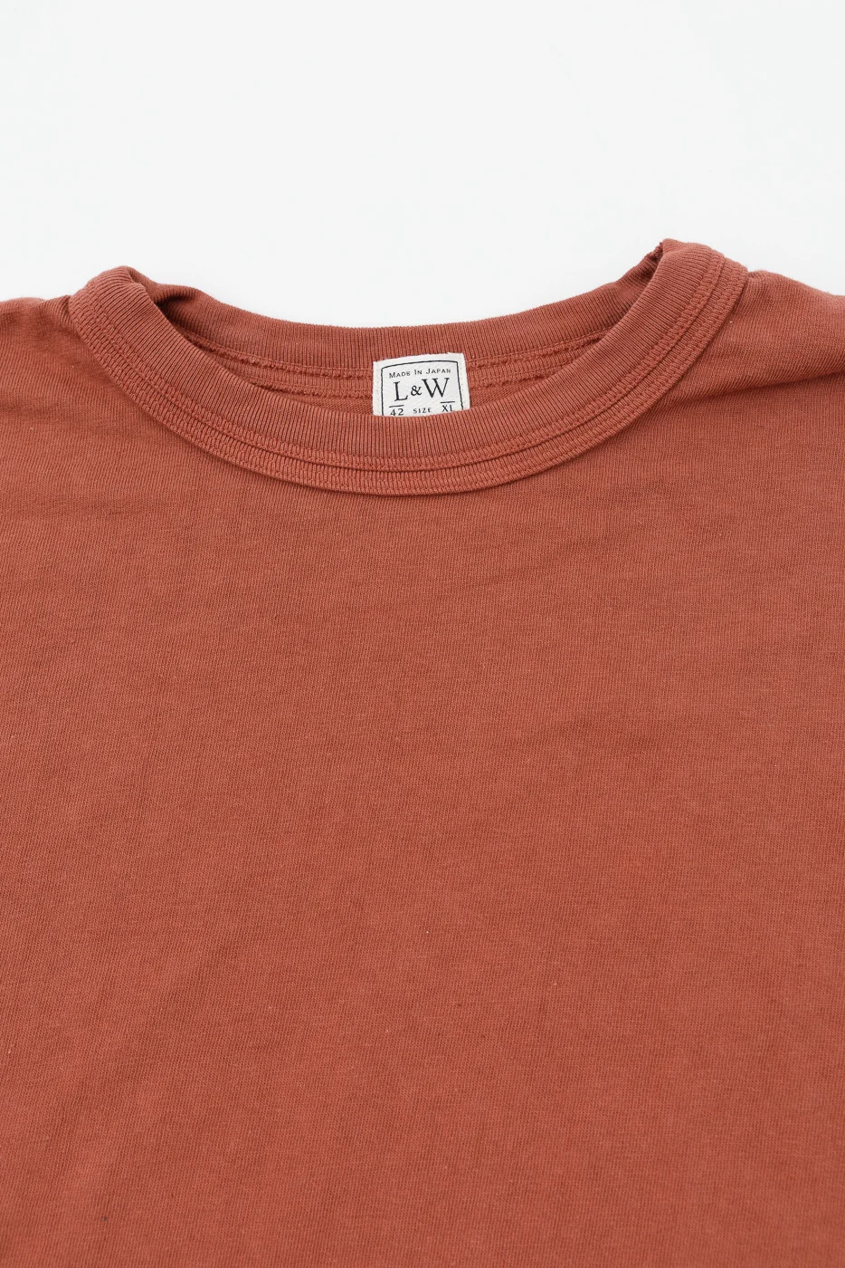 LRC1127 - Loopwheel Double Binder S/S Crewneck Tee - Burgundy - Image 2