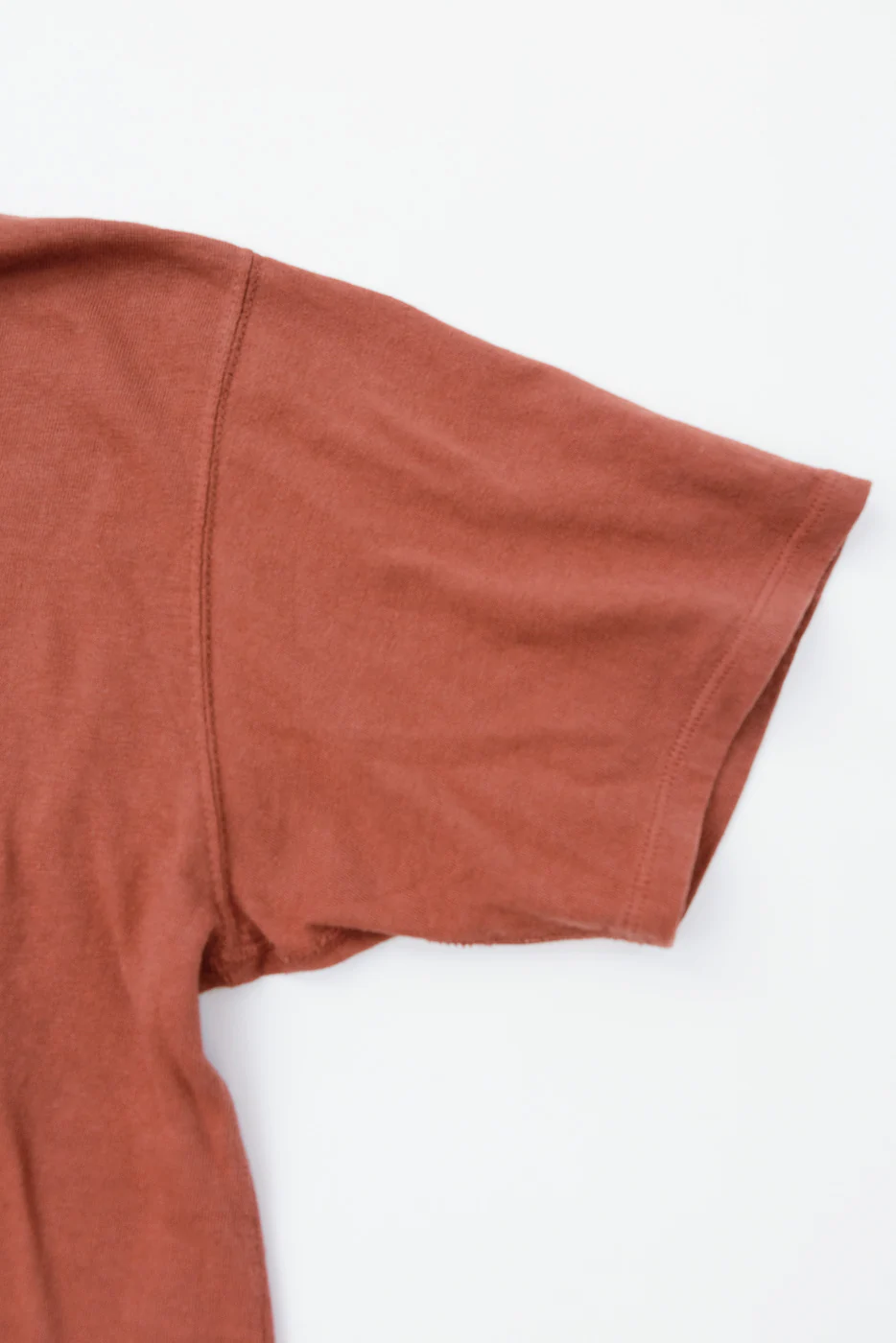 LRC1127 - Loopwheel Double Binder S/S Crewneck Tee - Burgundy - Image 3