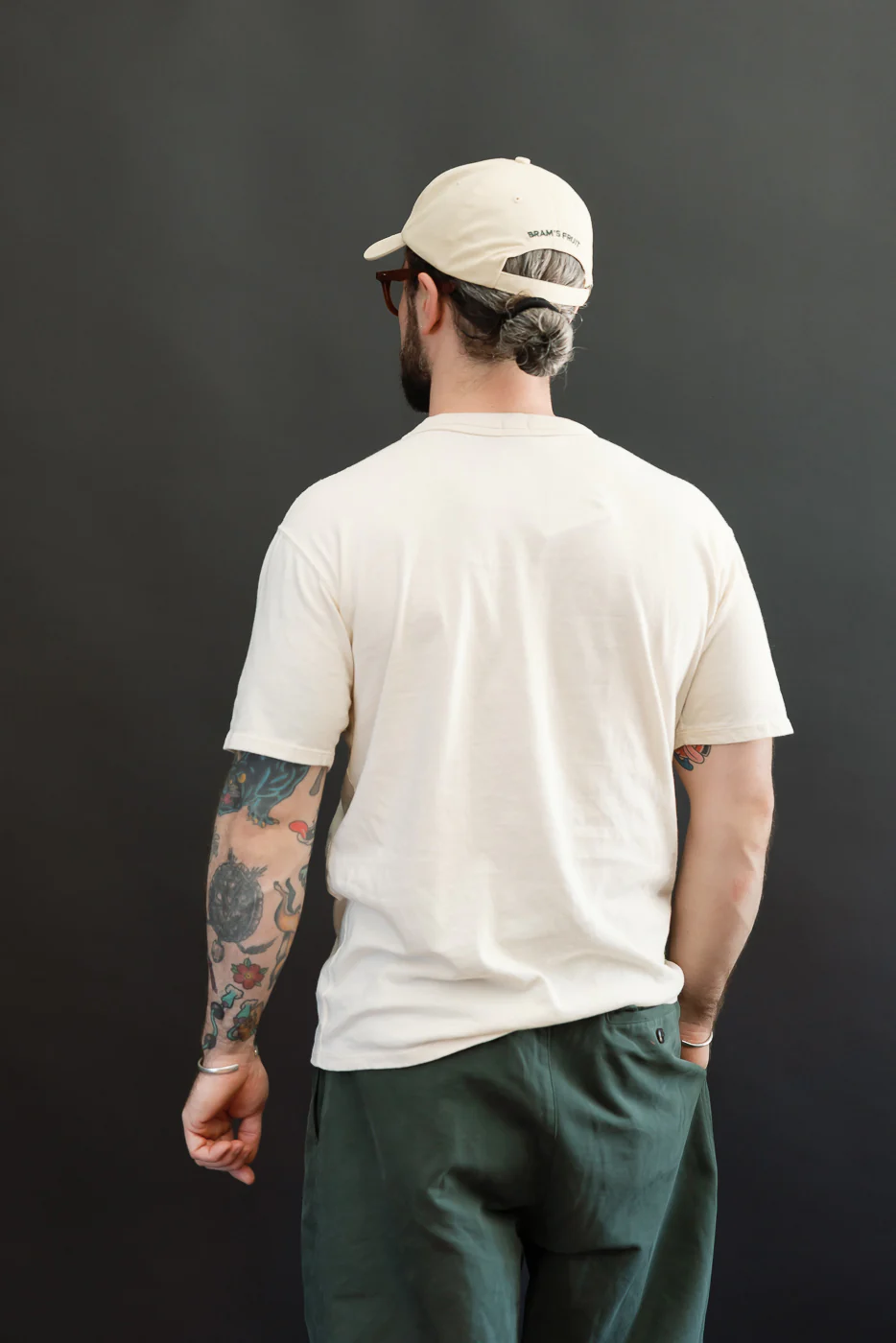 LRC1127 - Loopwheel Double Binder S/S Crewneck Tee - Ivory - Image 11